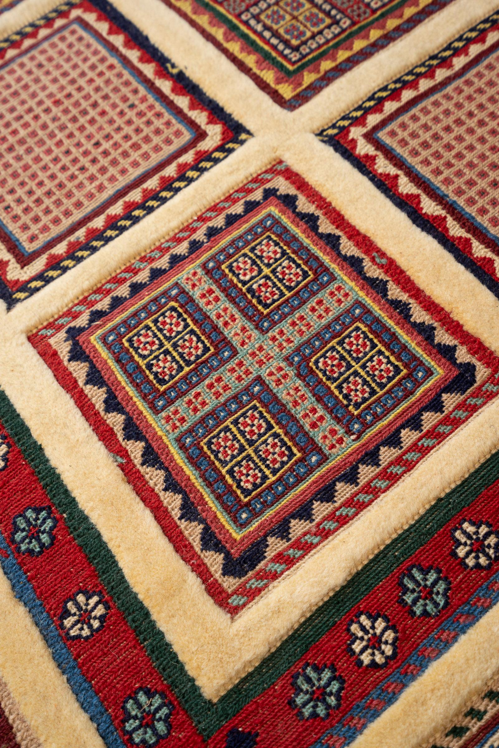 Contemporary Sirjan Afshar Fine Pile Soumak Persian Rug