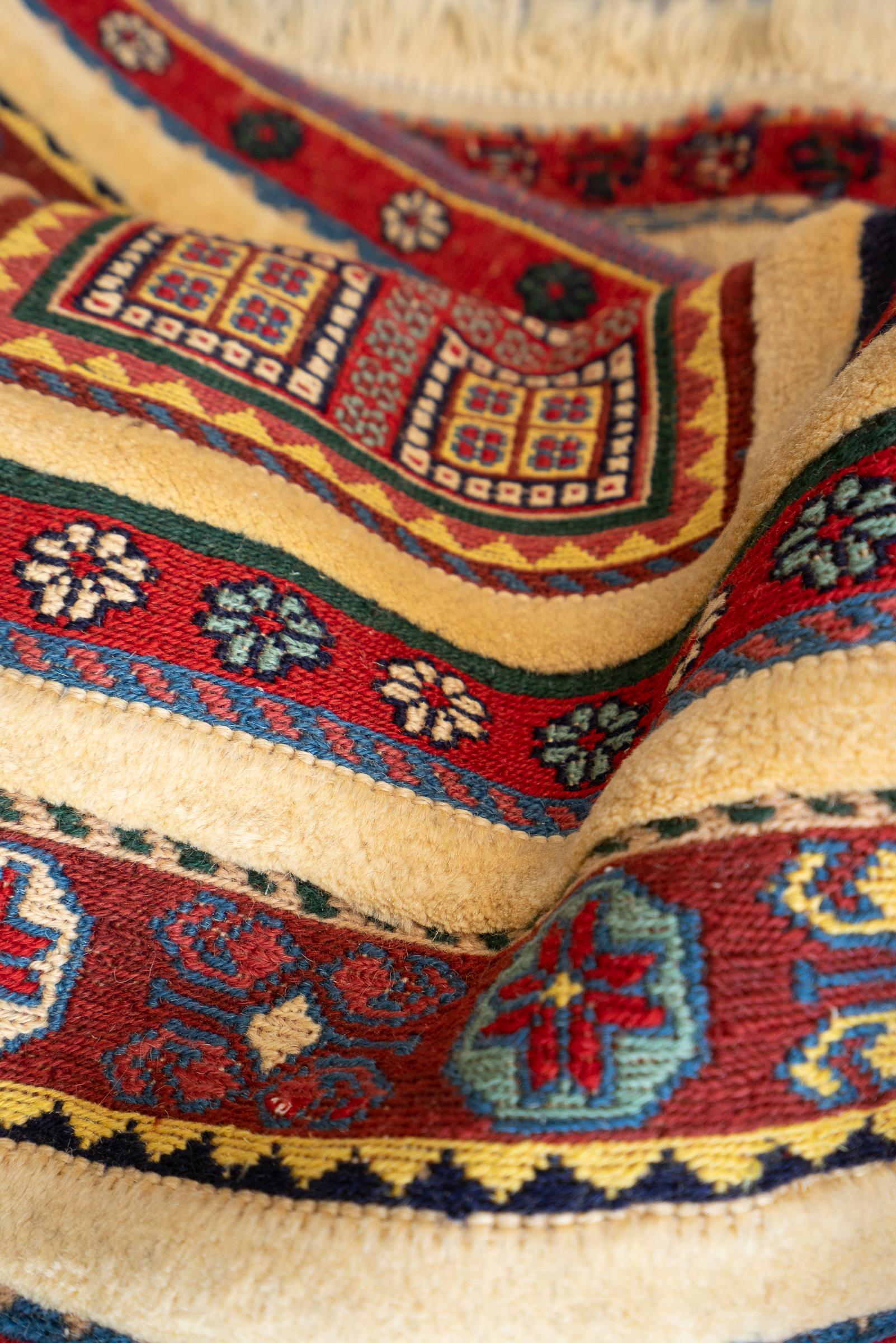 Contemporary Sirjan Afshar Fine Pile Soumak Persian Rug