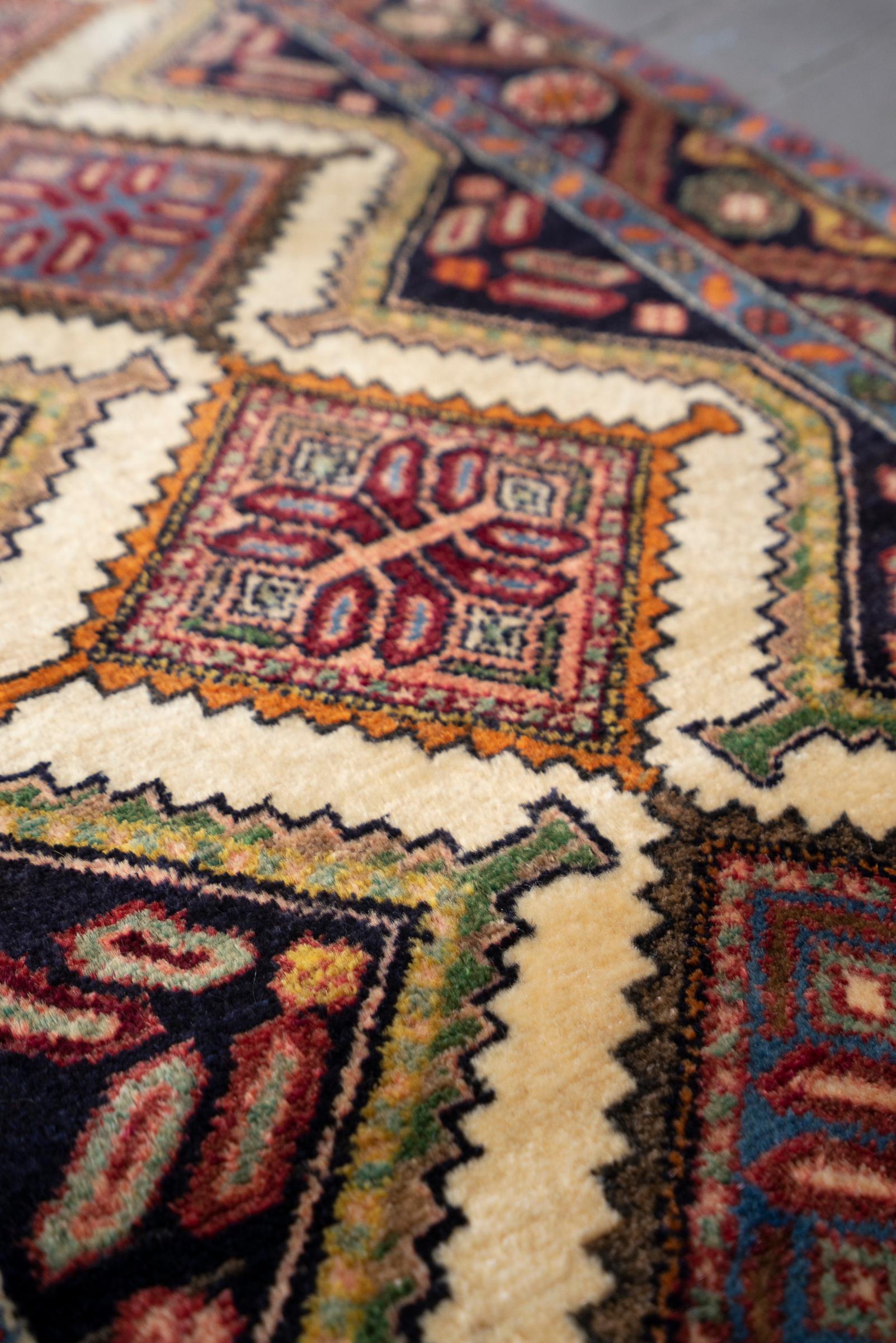 Hamadan Koliai Fine Howzi Persian Runner Rug