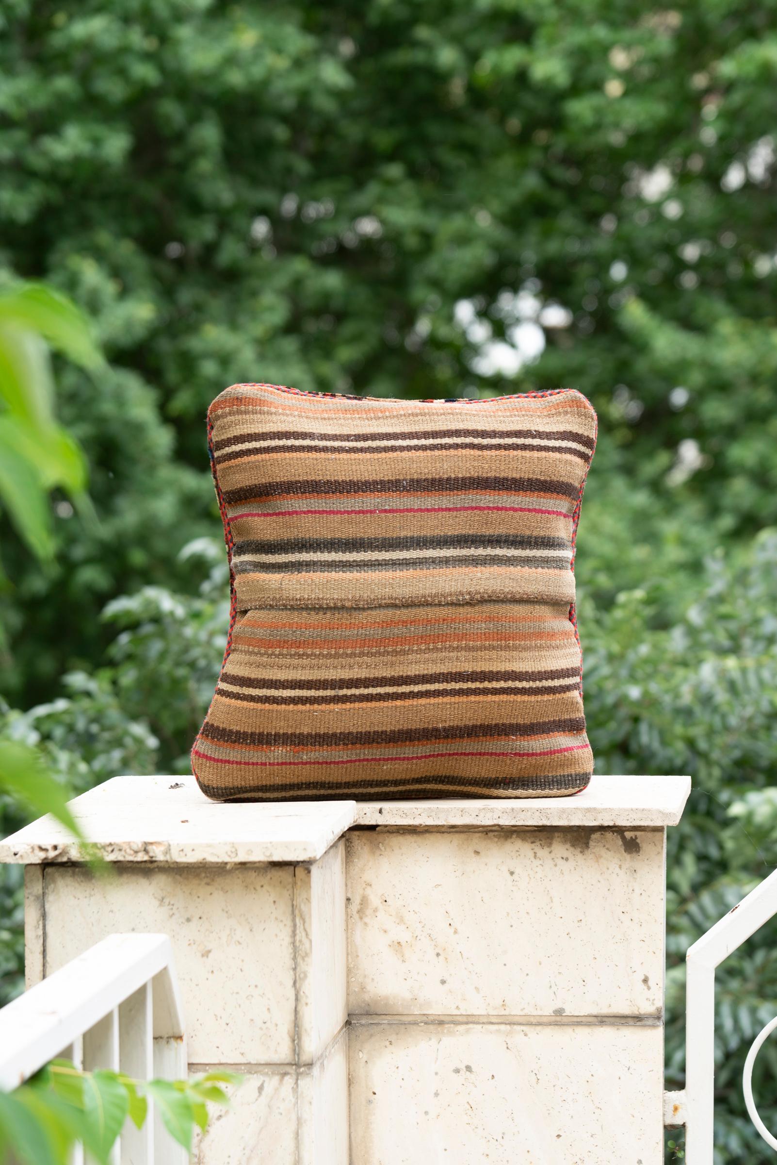 Antique Bakhtiari Carpet Cushion