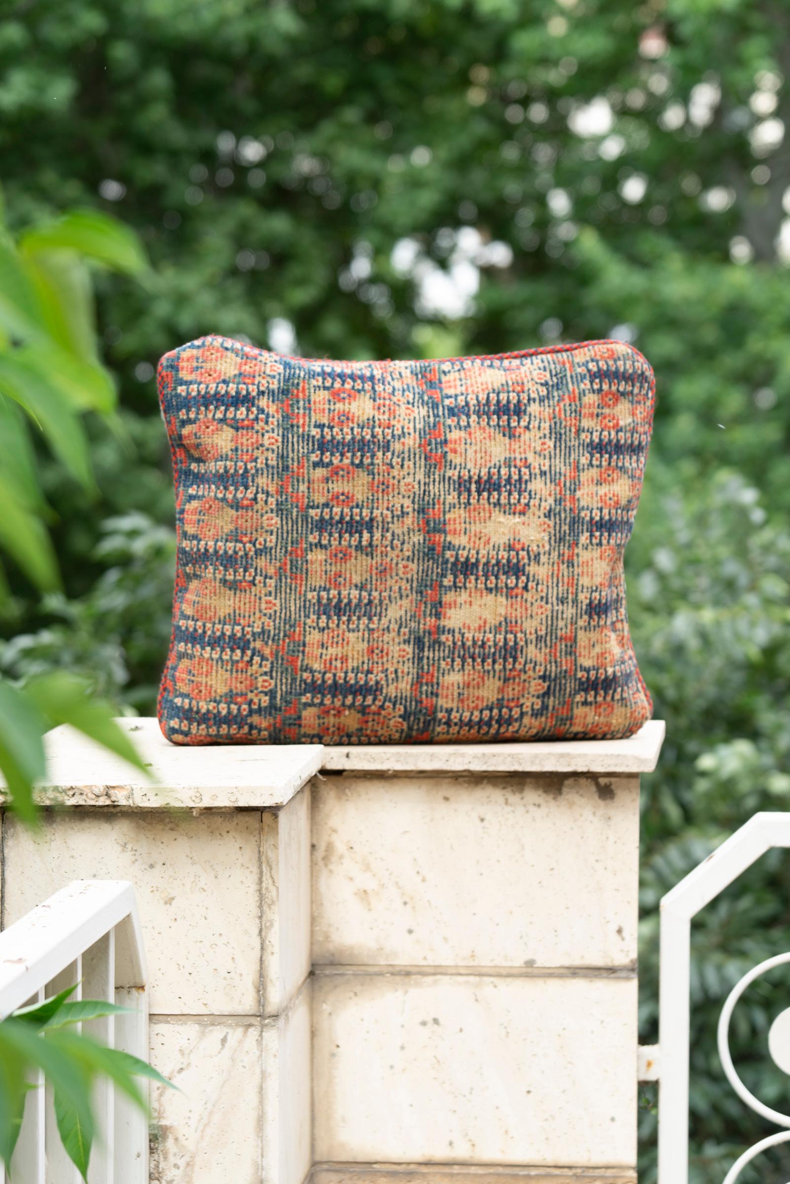 Antique QobadKhani Boteh Carpet Cushion 45*40