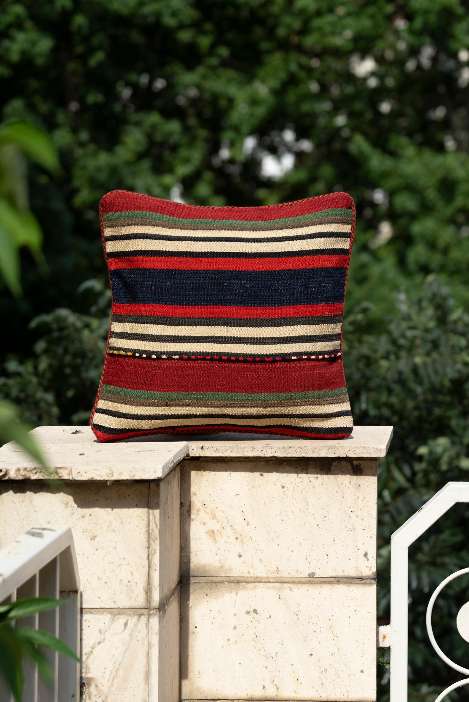 New Weave Qashqai Kilim and Gabbeh Cushion