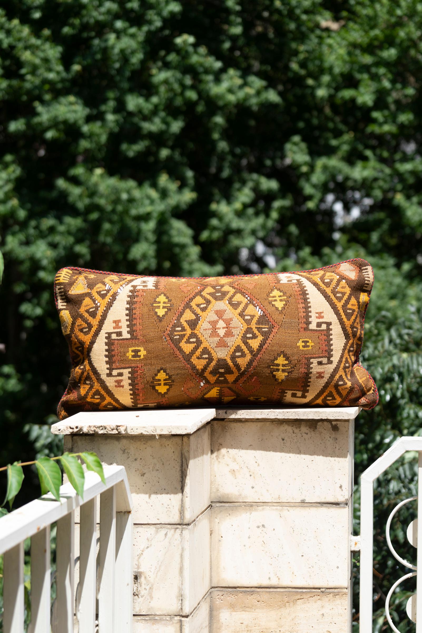 Khoy Kilim Cushion, Made from a Vintage Kilim