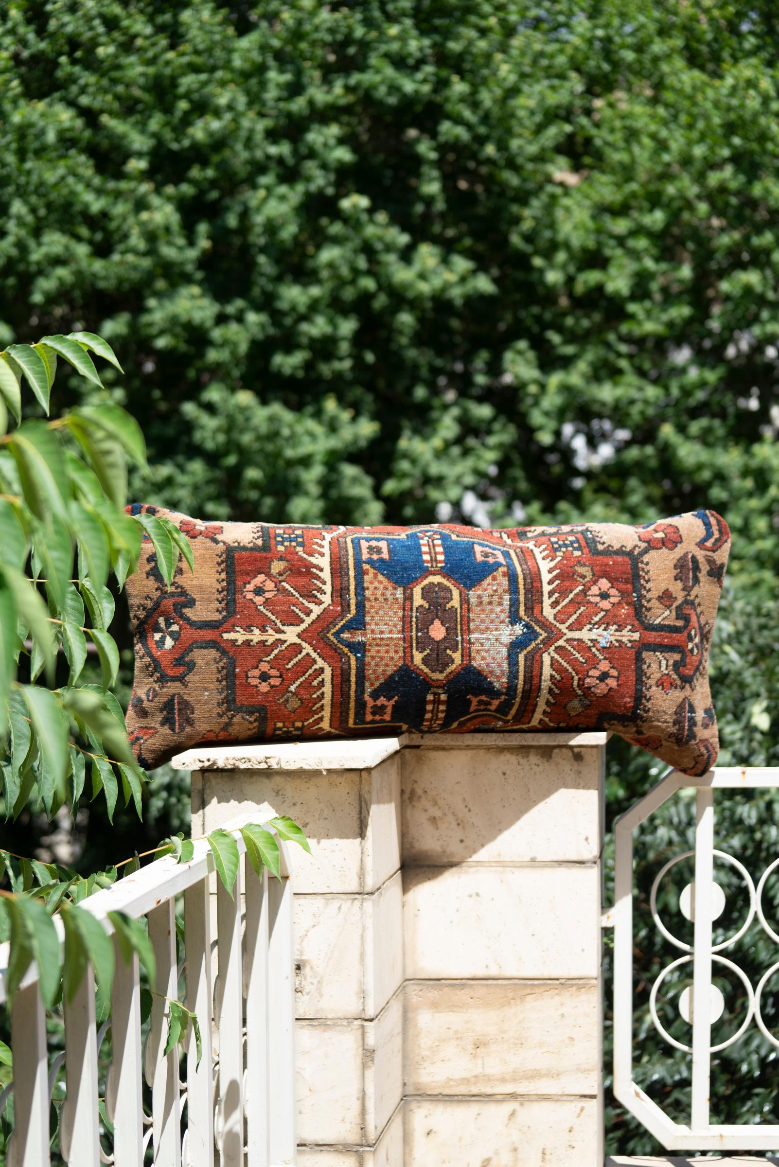 Antique Bakhtiari Carpet Cushion