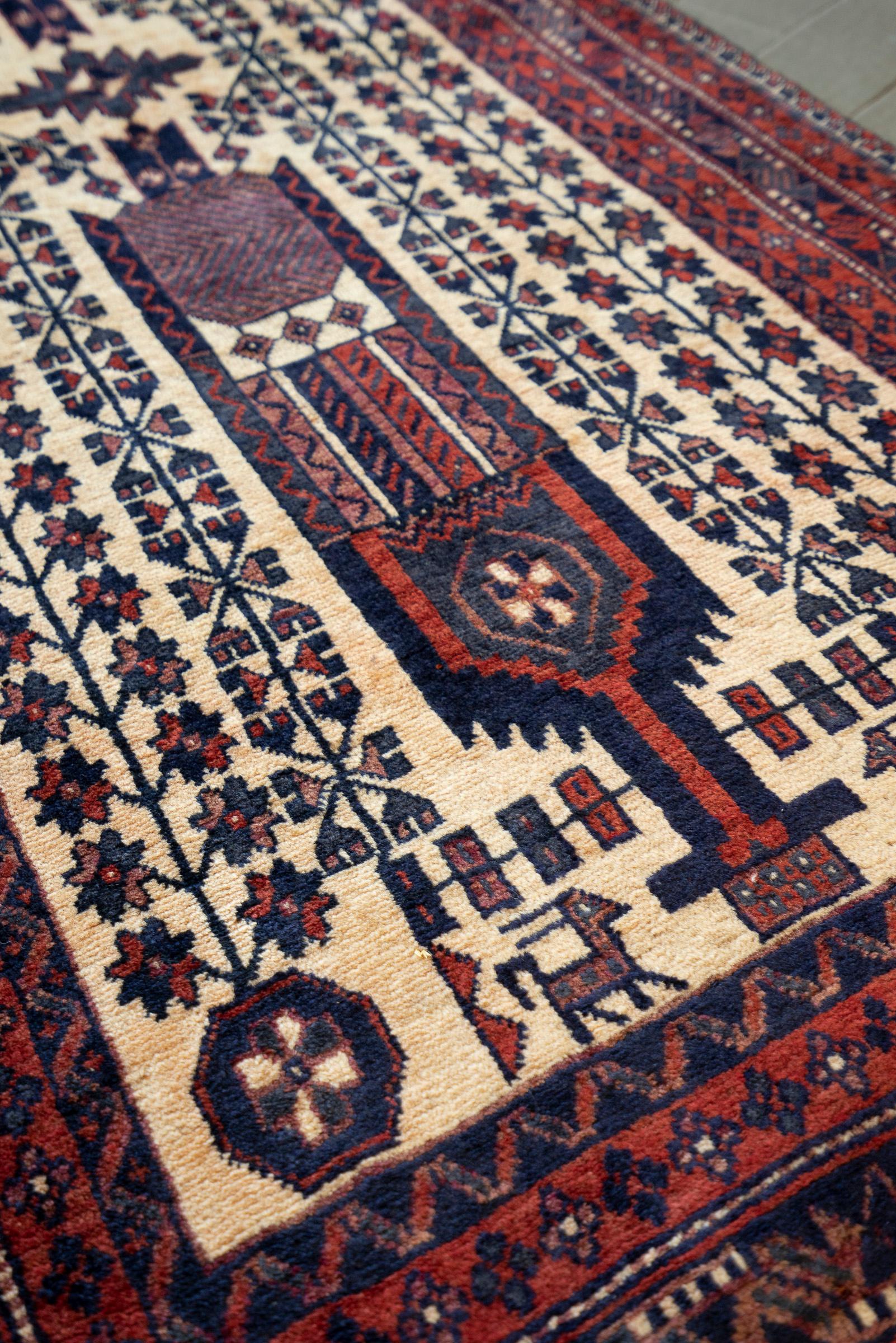 Baluch Fine Vases Persian Runner Rug