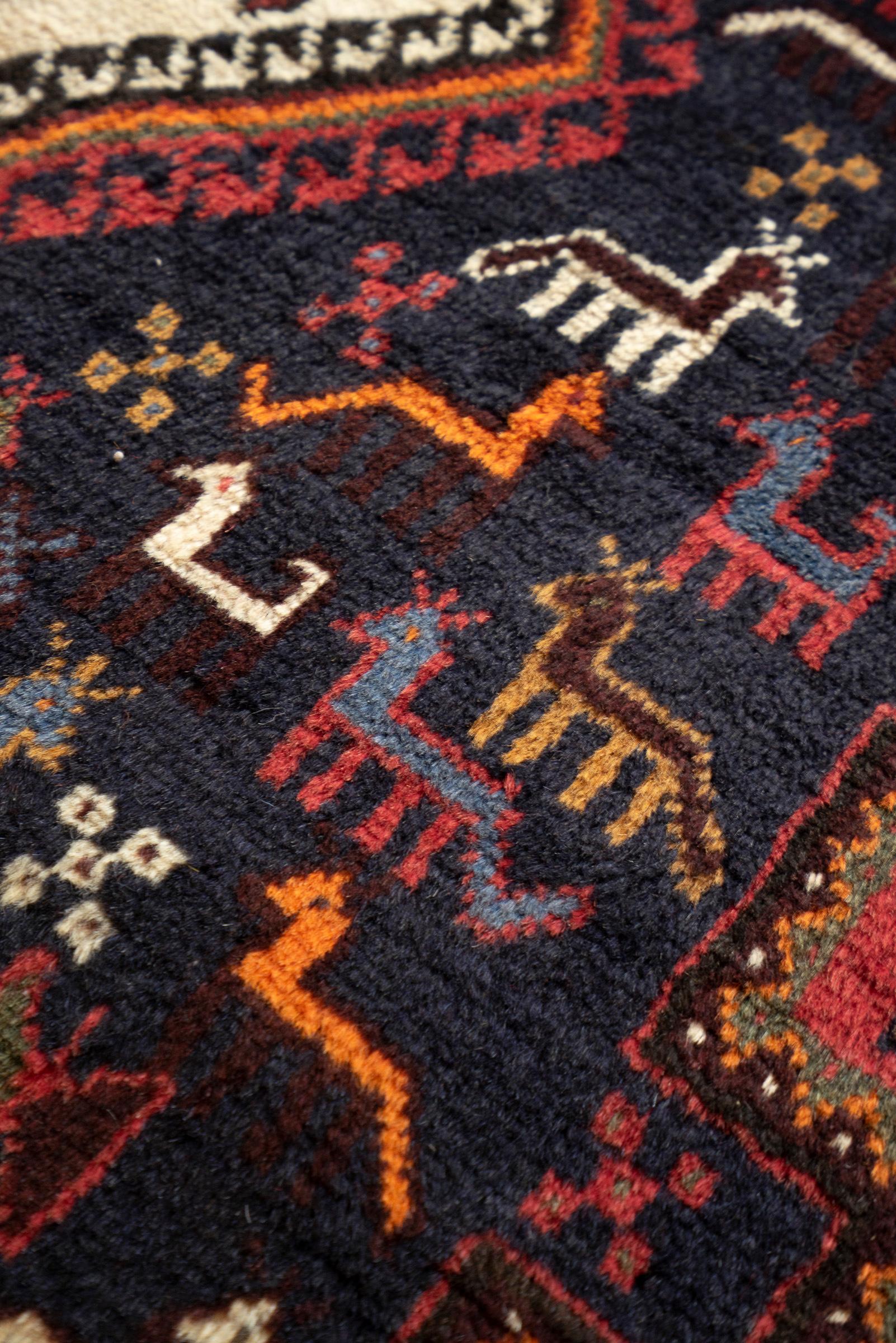 Vintage Neyriz Fine SeKale Persian Rug