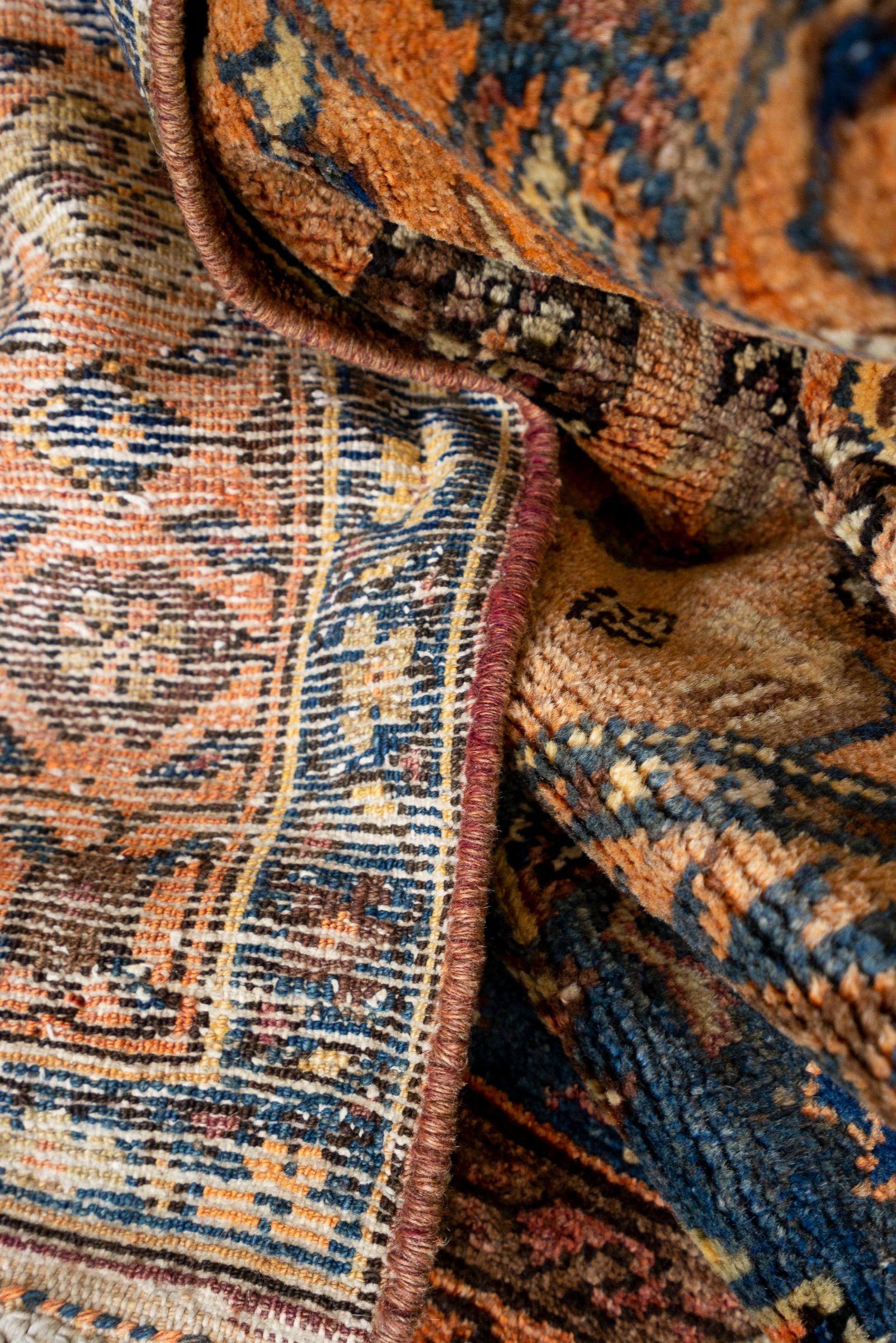 Antique Zanjan Lachak Toranj Persian Rug, Early 20th Century
