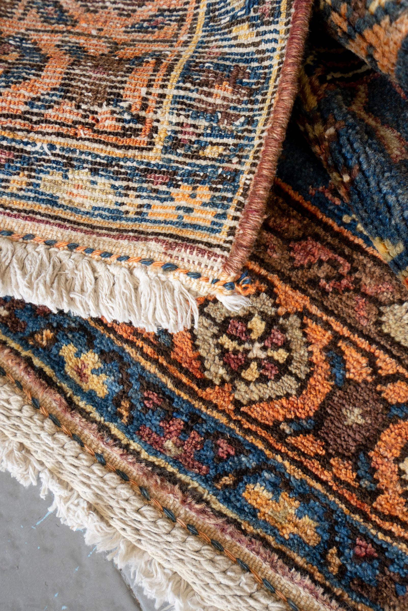 Antique Zanjan Lachak Toranj Persian Rug, Early 20th Century