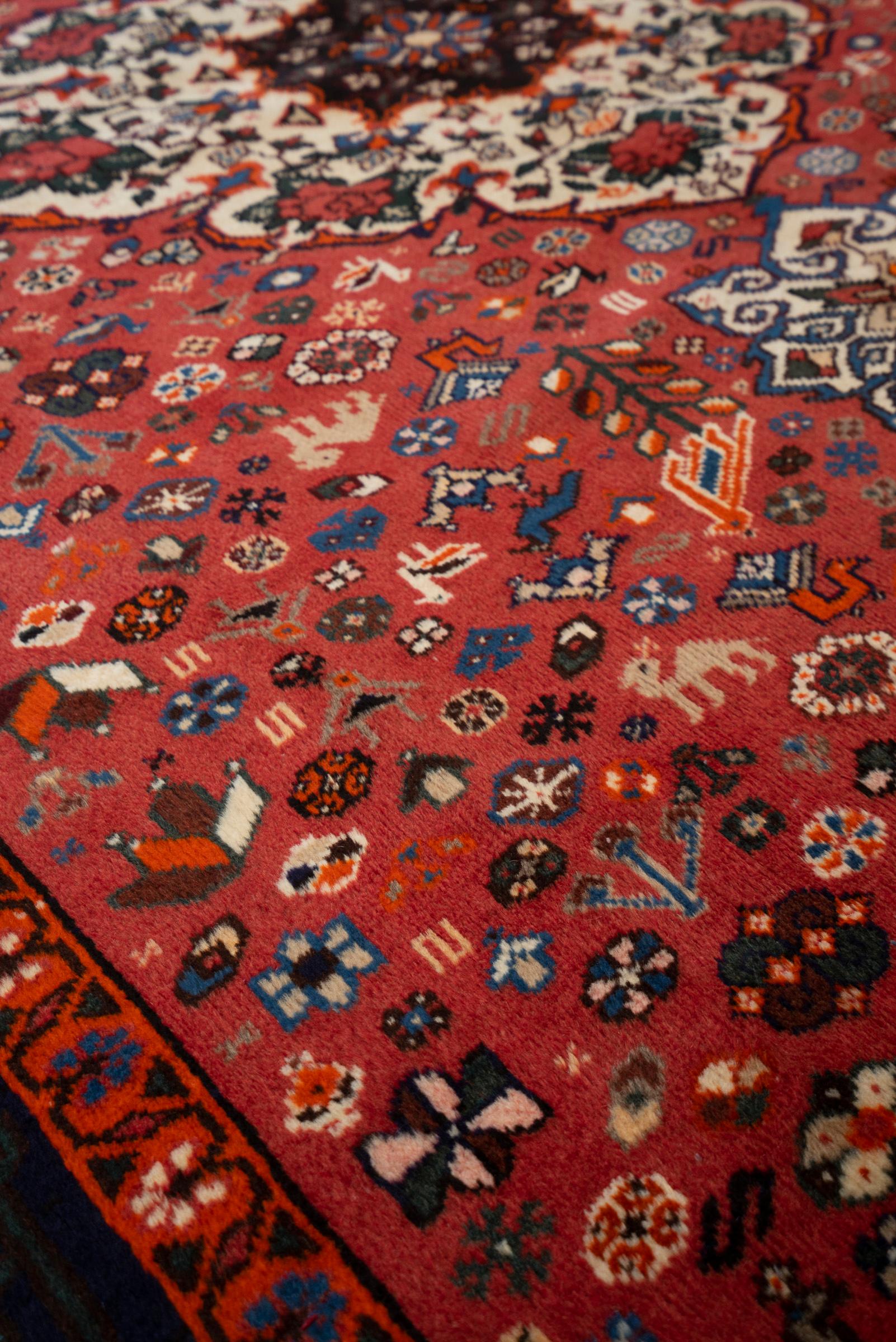 Shahreza Triple Toranj Flora and Fauna Persian Rug
