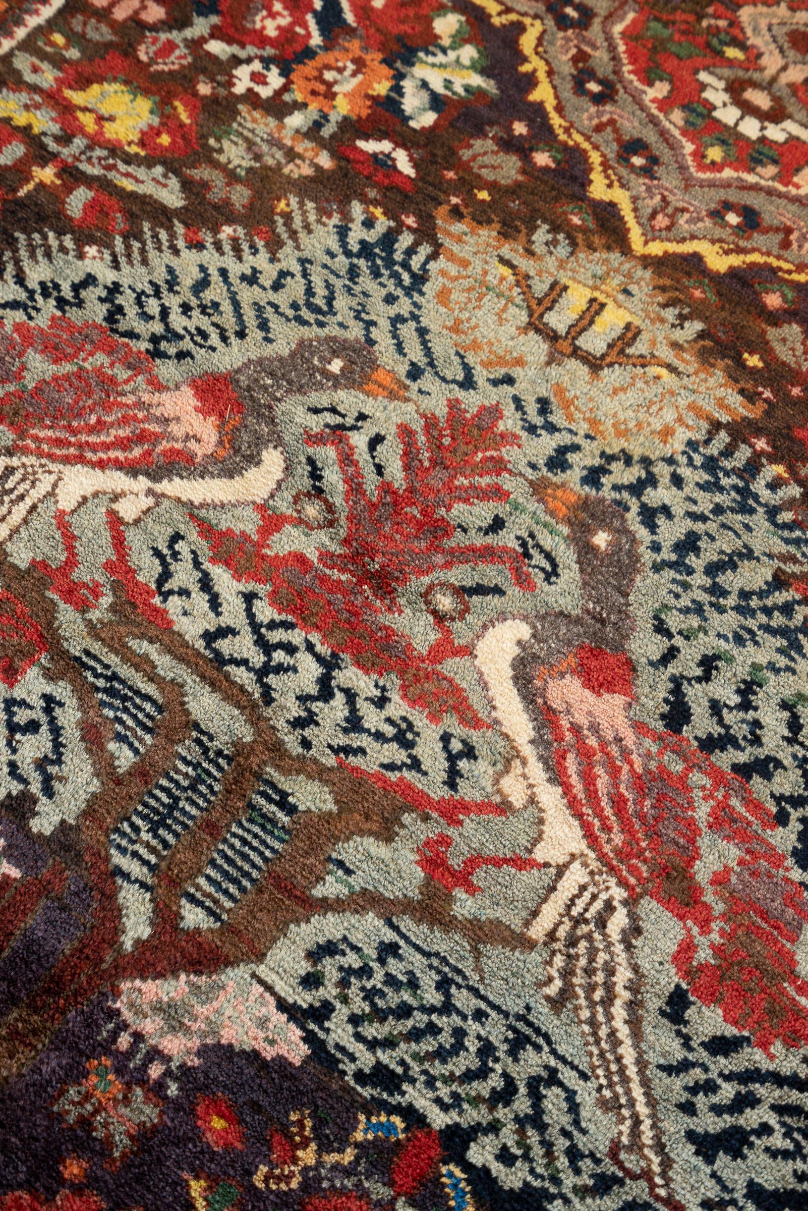 Antique Bakhtiari Faradonbeh Tree of Life Persian Runner Rug