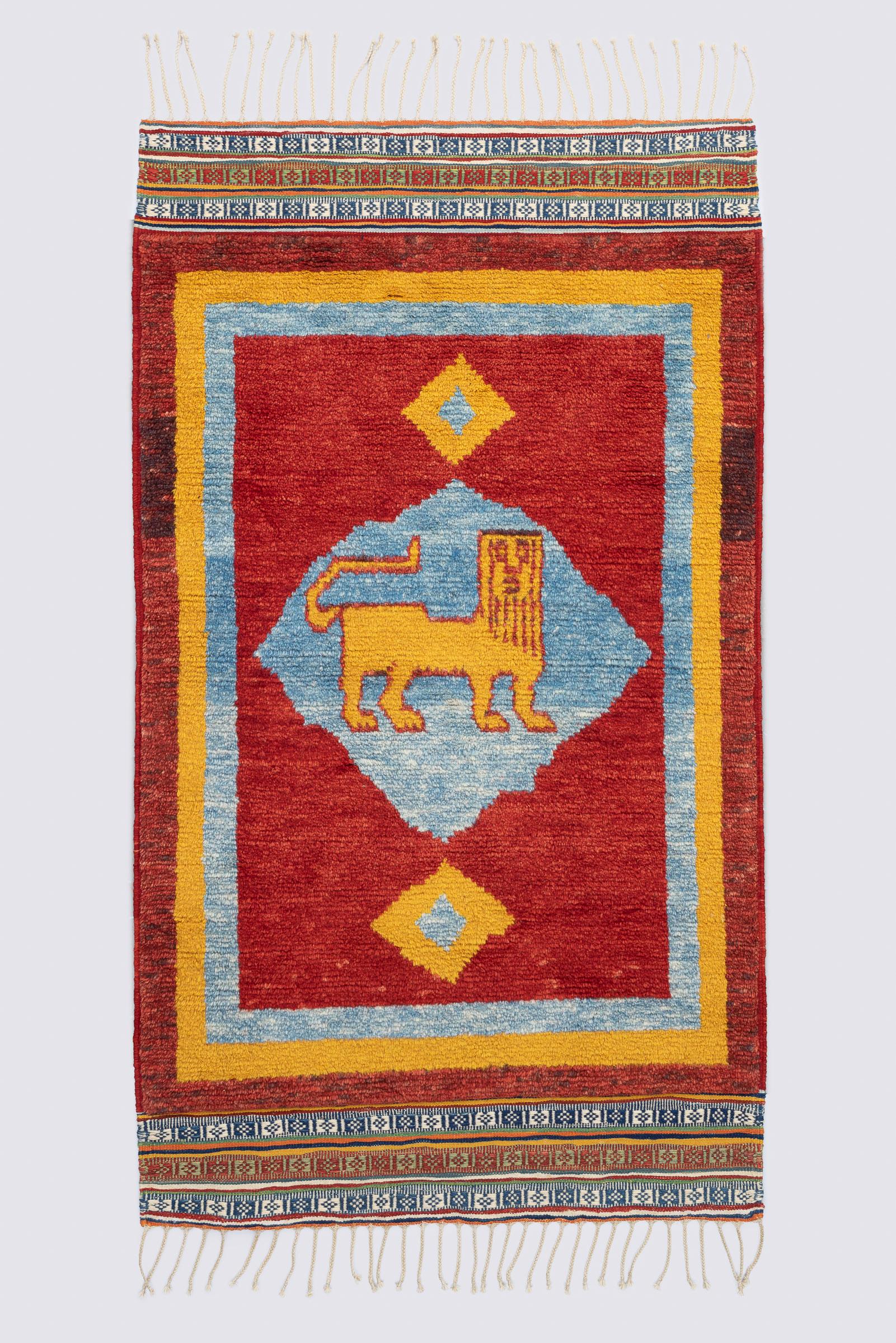 New Weave Qashqai Fine Lion Persian Gabbeh Rug