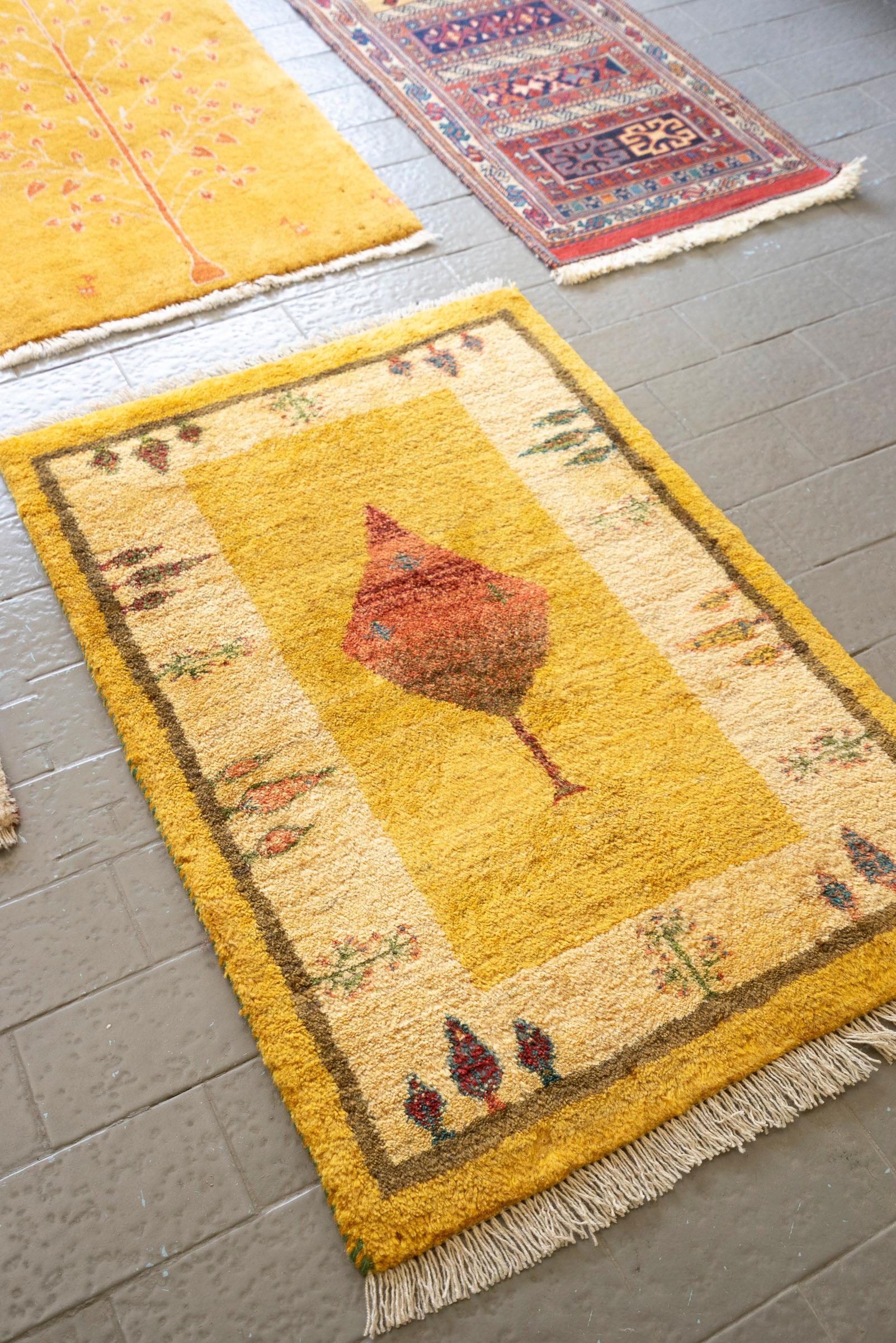New Weave Qashqai Yellow Tree Persian Gabbeh