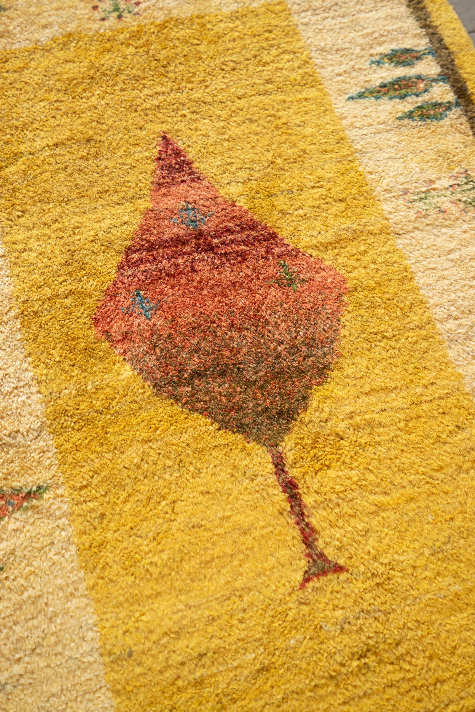 New Weave Qashqai Yellow Tree Persian Gabbeh