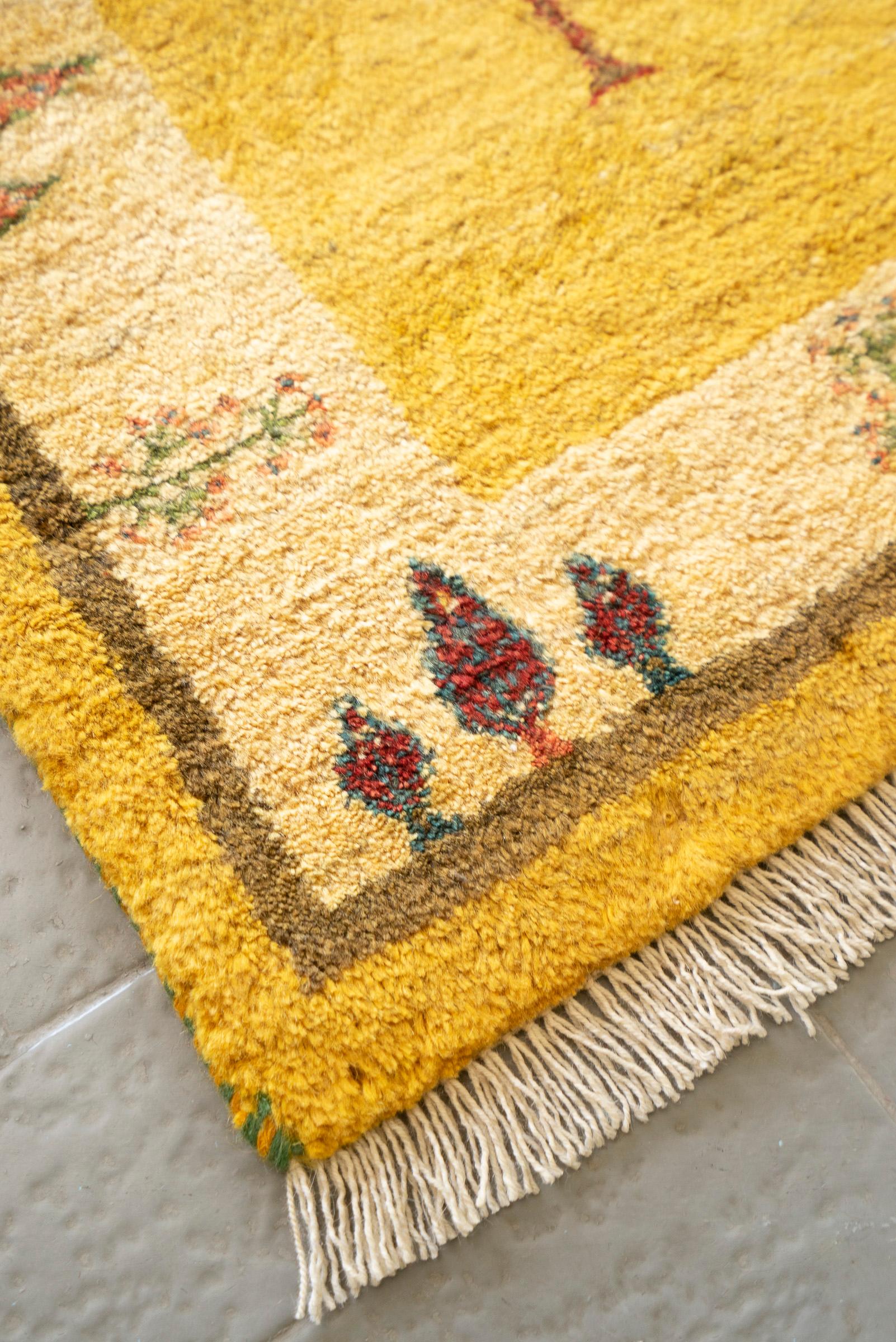 New Weave Qashqai Yellow Tree Persian Gabbeh