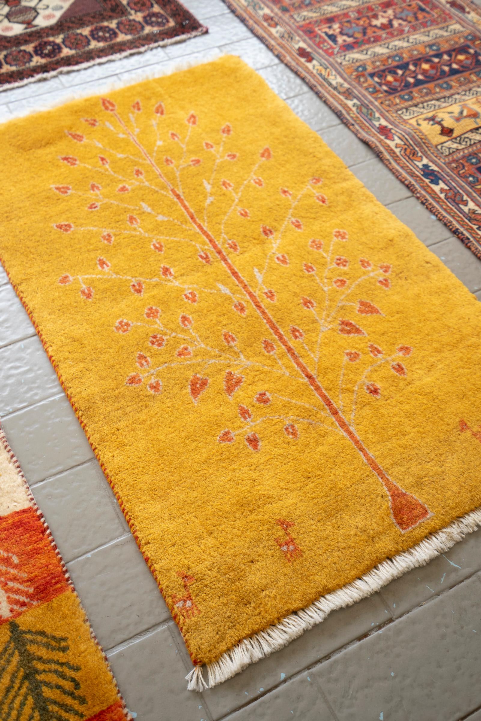 New Weave Qashqai Tree Yellow Persian Gabbeh