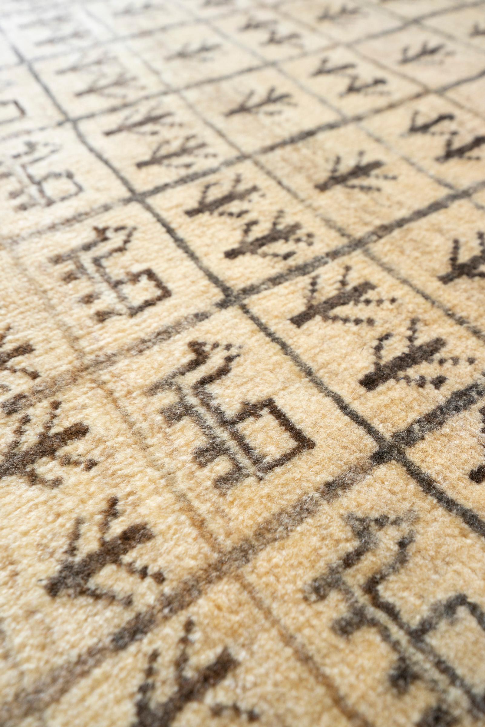 Vintage Qashqai self dye Fields Persian Gabbeh Runner