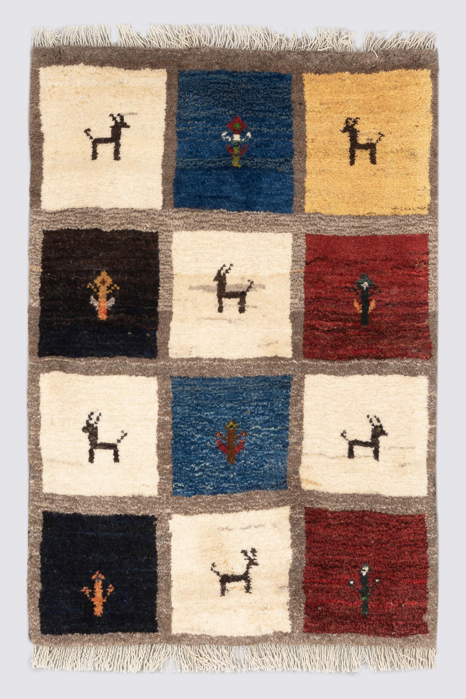 Small Qashqai Checkered Gabbeh