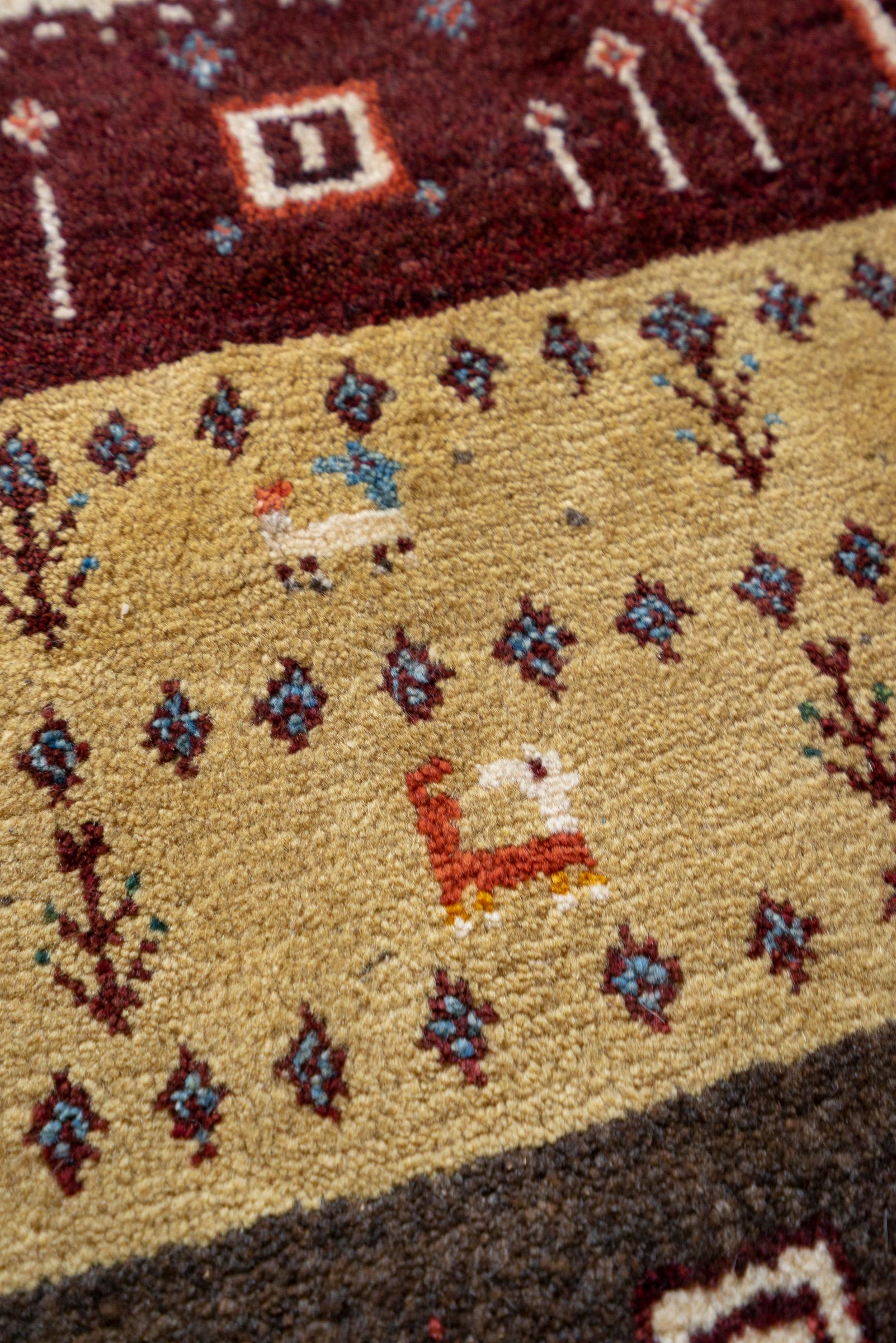 New Weave Qashqai Stripes Flora and Fauna Persian Gabbeh