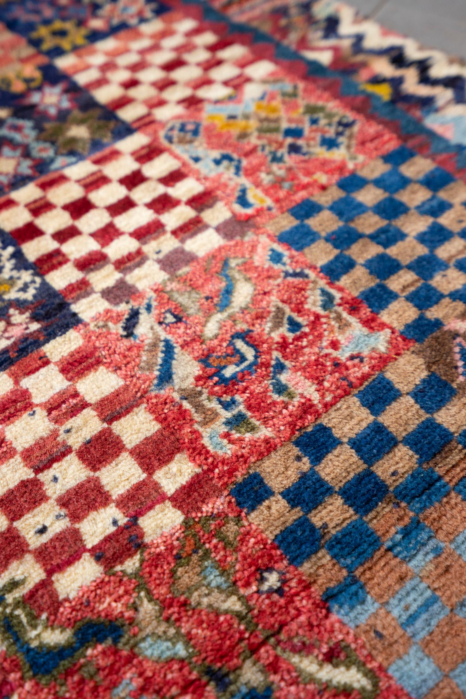 Checkered Qashqai Persian Gabbeh Rug
