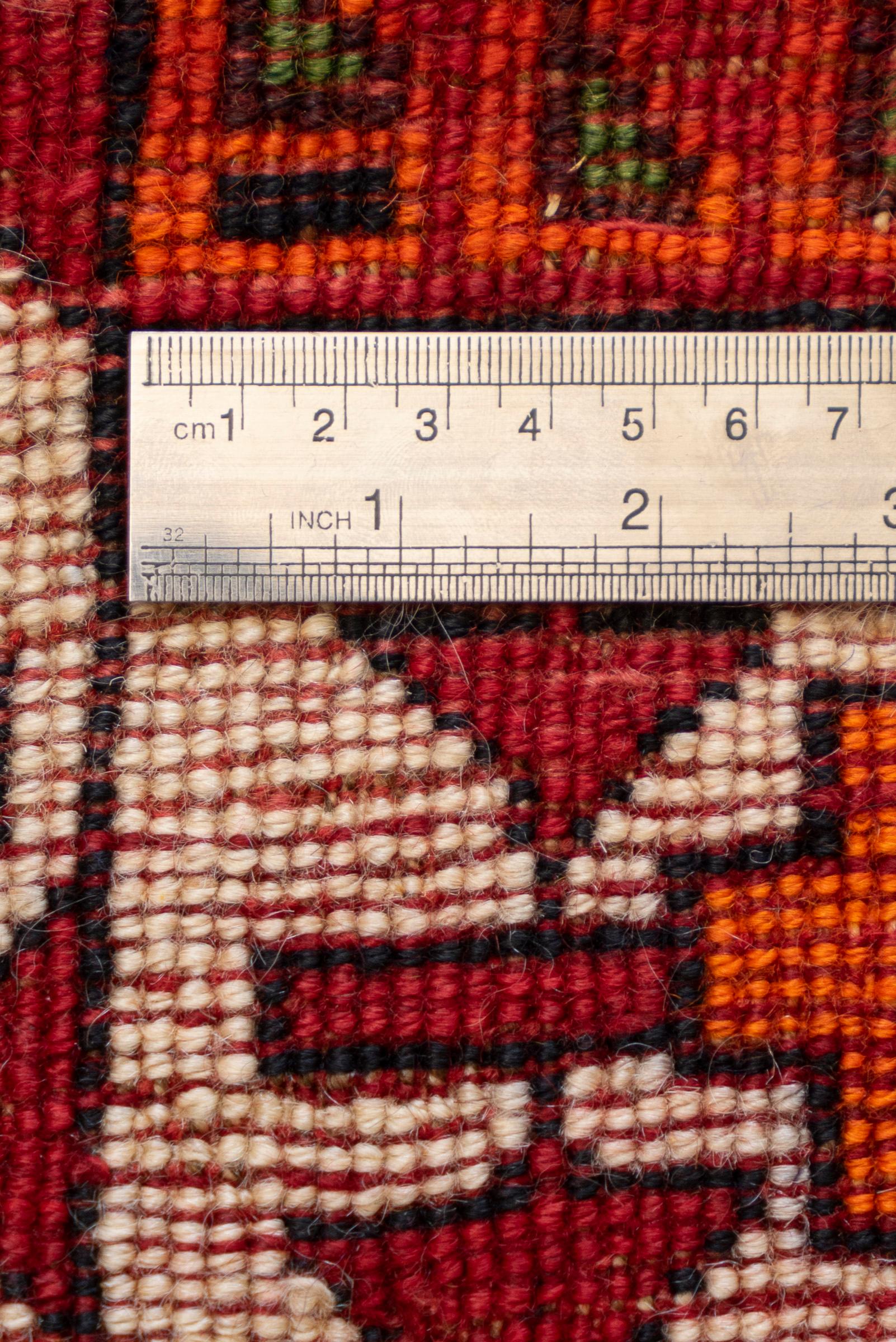 Qashqai DoghozLoo Green 3 Toranj Persian Gabbeh Rug