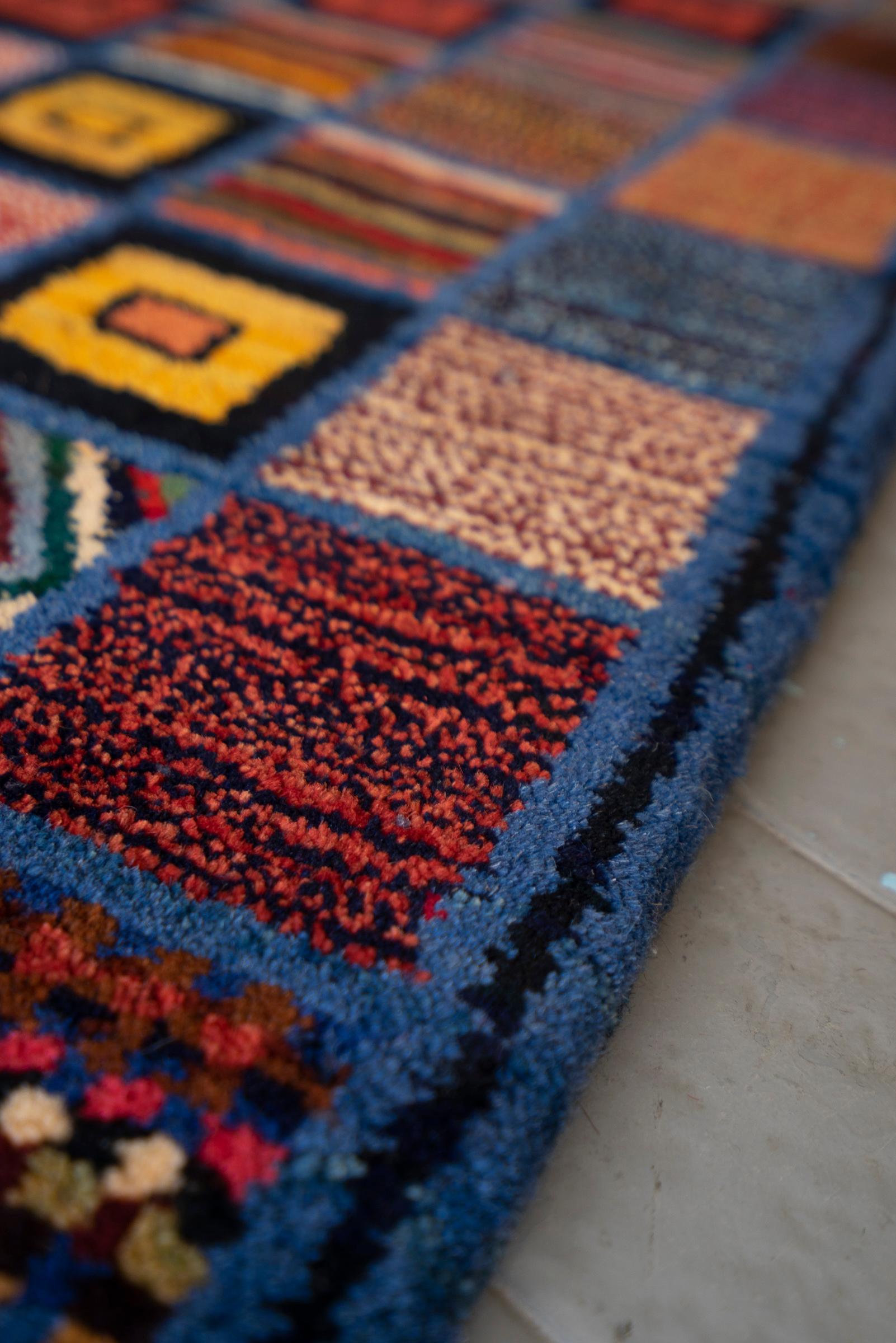 Cotemporary Lori Checkered Persian Gabbeh Rug