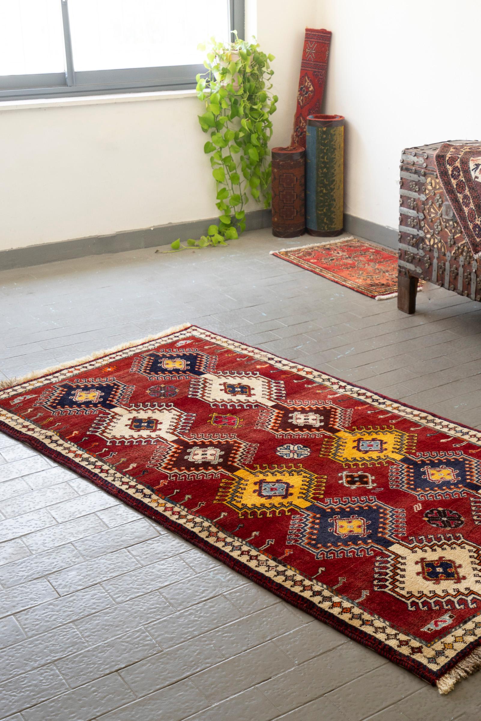 Qashqai DoghozLoo Howzi Persian Gabbeh Rug