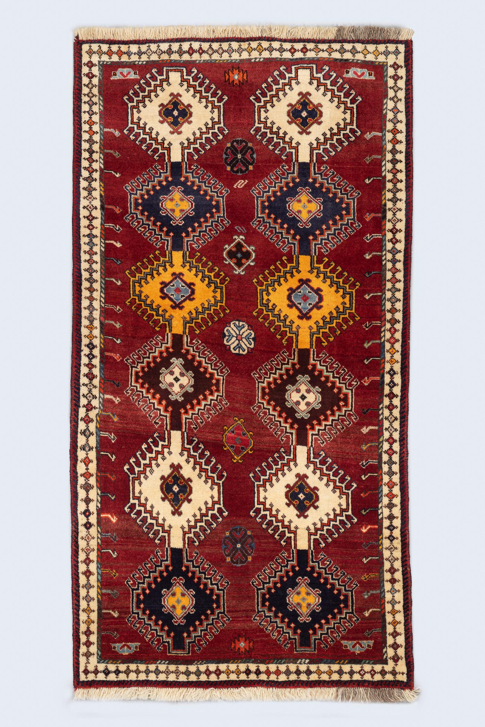 Qashqai DoghozLoo Howzi Persian Gabbeh Rug
