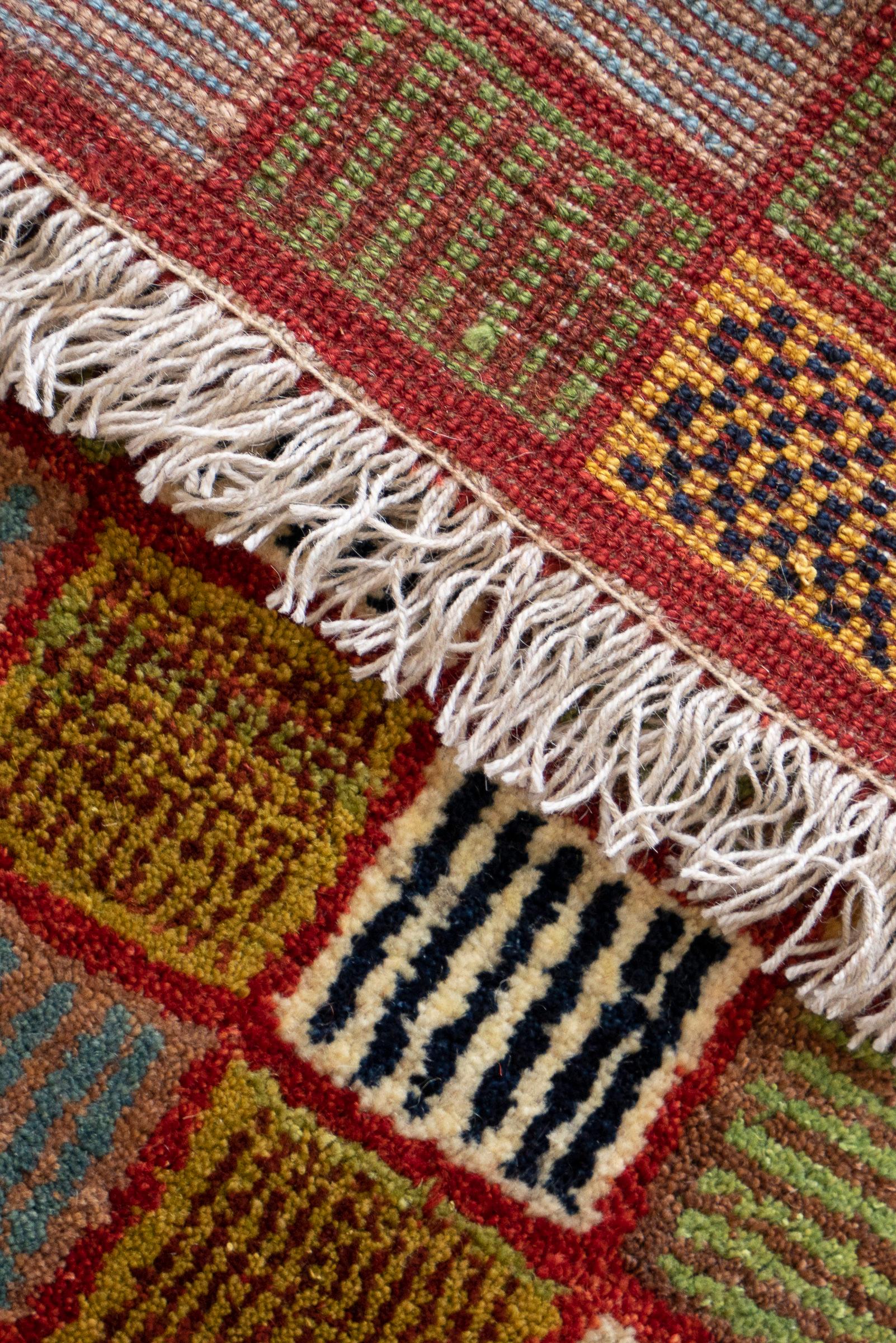 Cotemporary Lori checkered Persian Gabbeh Rug