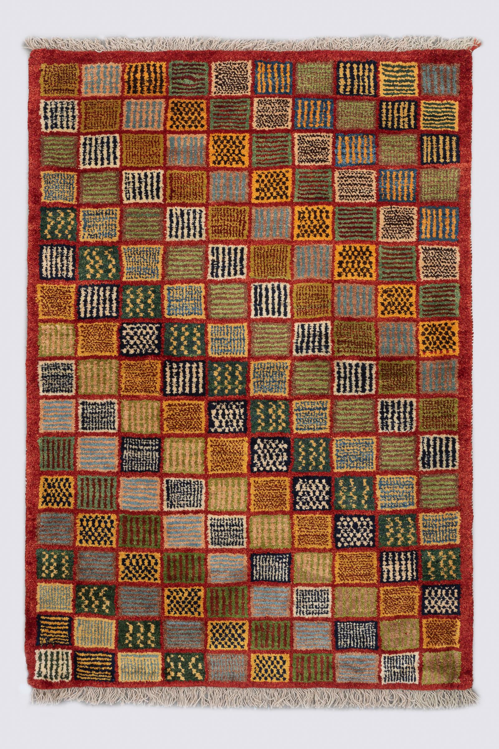 Cotemporary Lori checkered Persian Gabbeh Rug