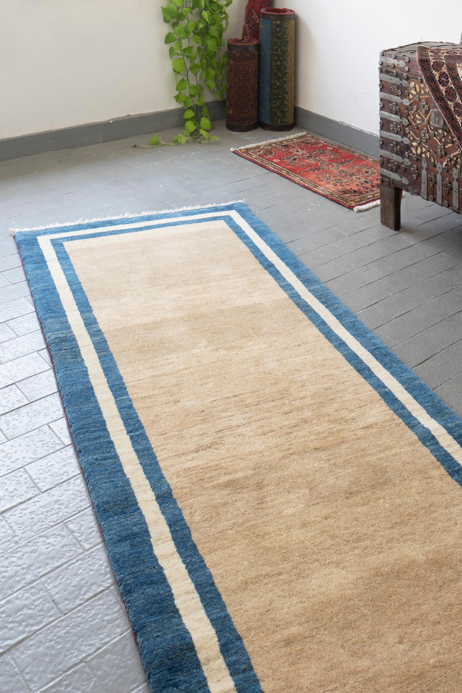 Contemporary Qashqai Persian Gabbeh Runner