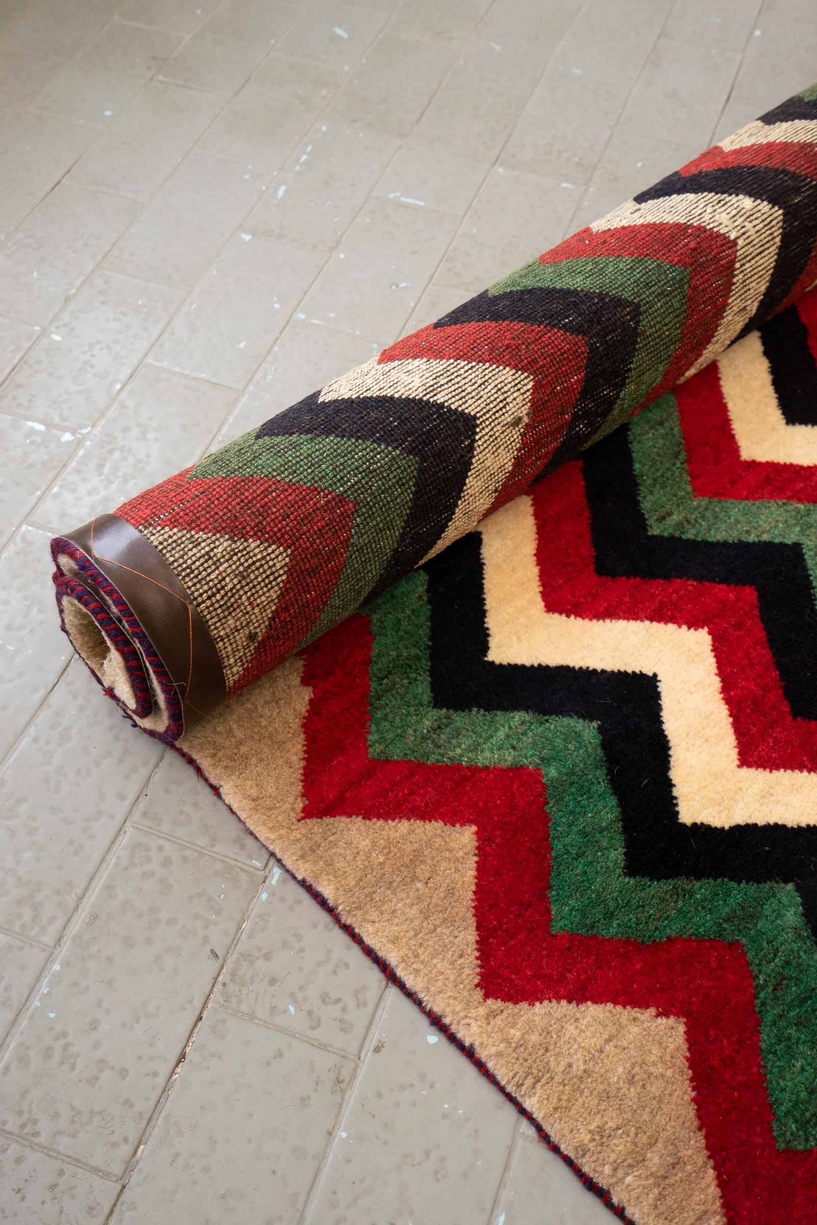 Contemporary Qashqai Moji Persian Gabbeh Runner