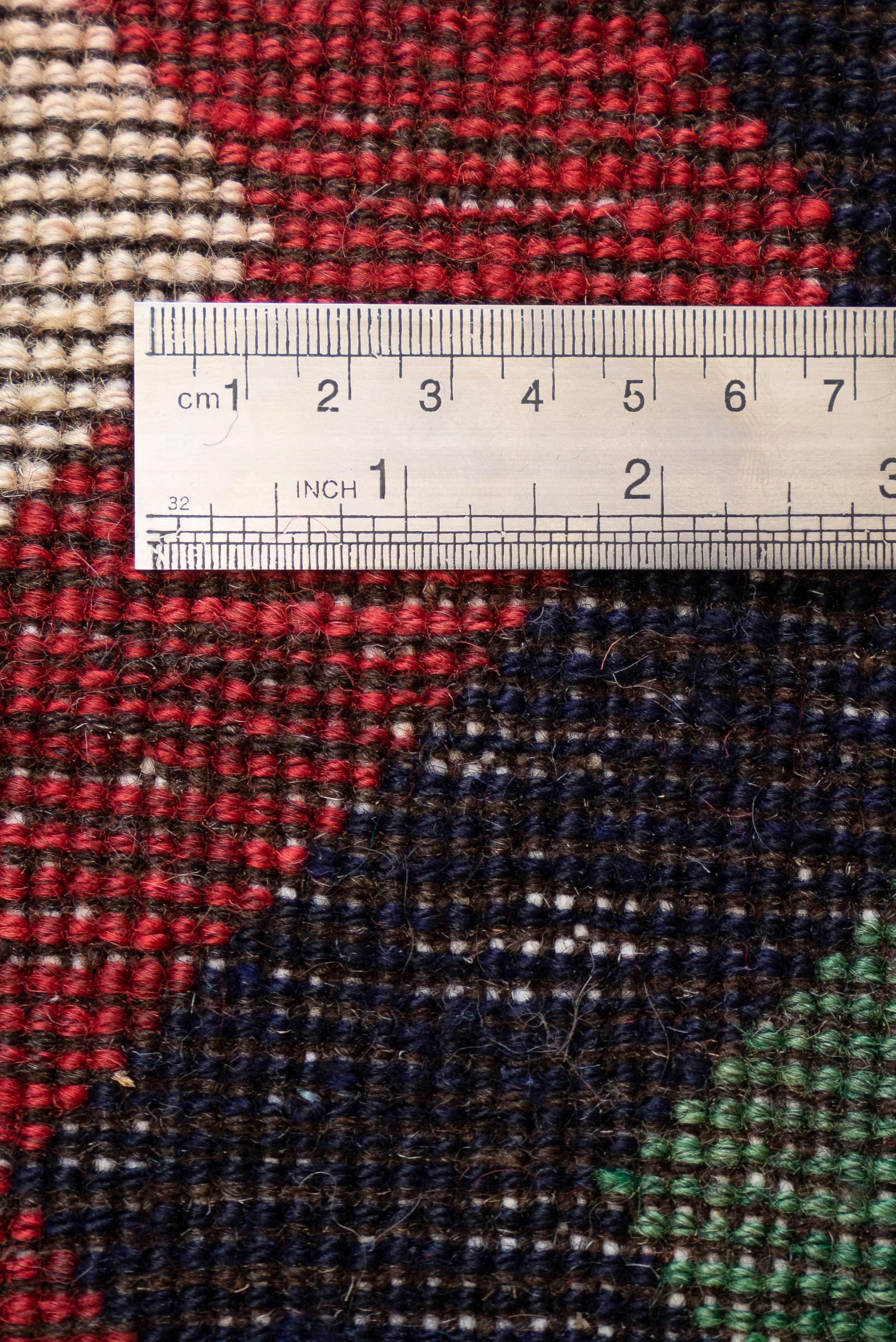 Contemporary Qashqai Moji Persian Gabbeh Runner