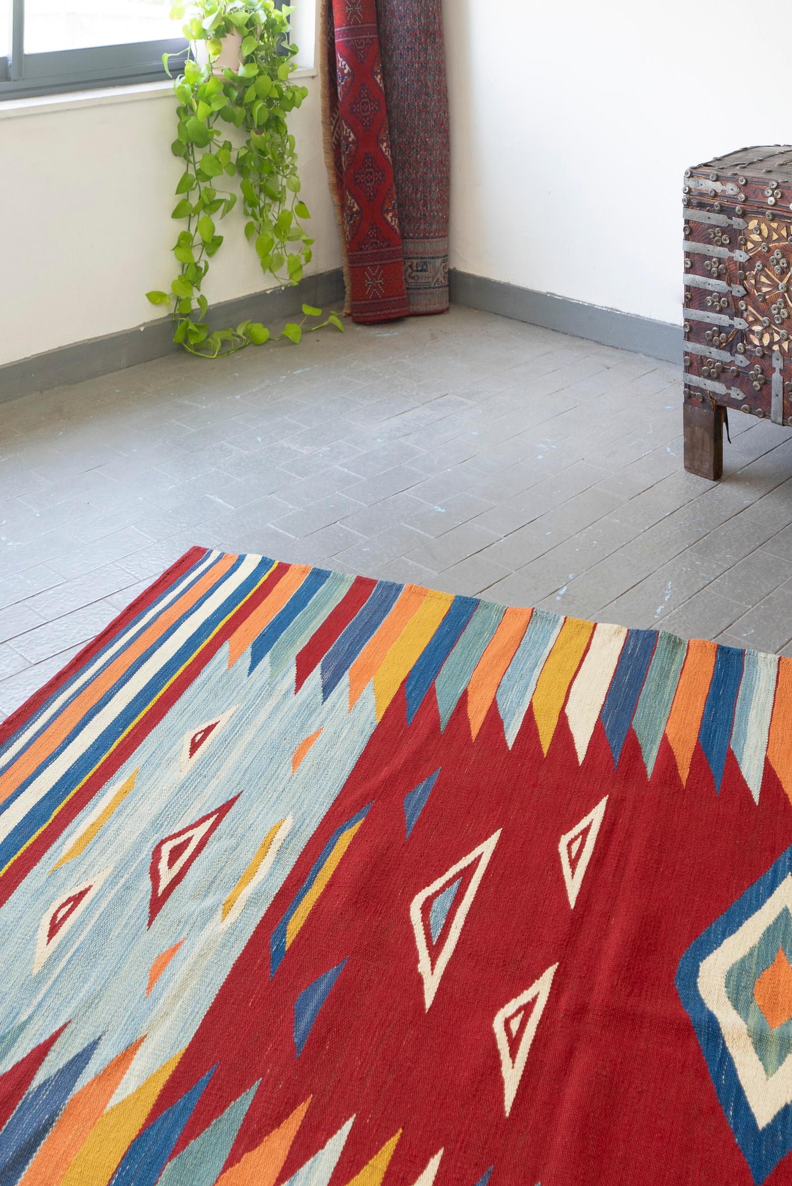 New Weave Kamu Persian Sofreh Kilim Rug