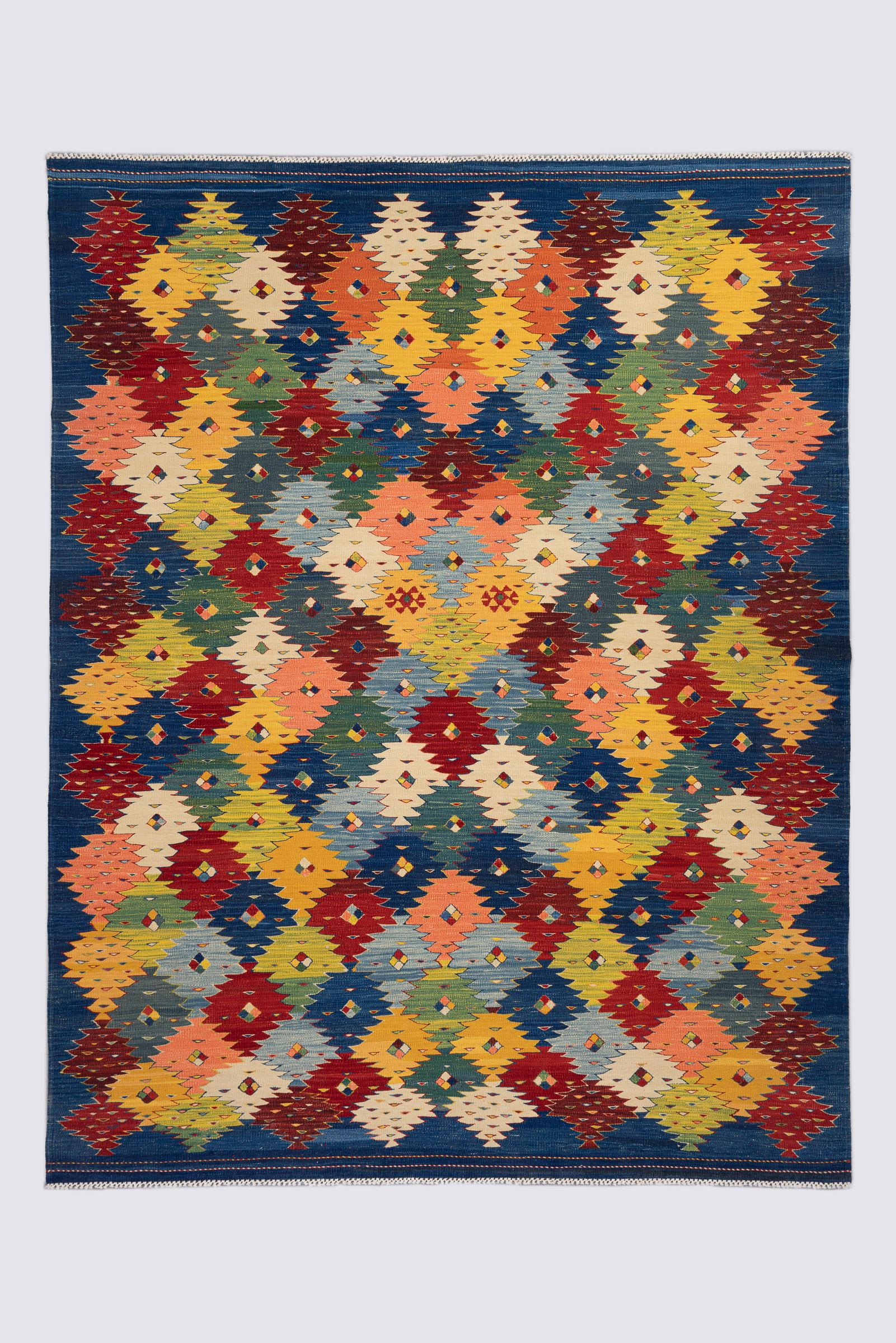 New Weave Fine Khalaj Flower Persian Kilim Rug