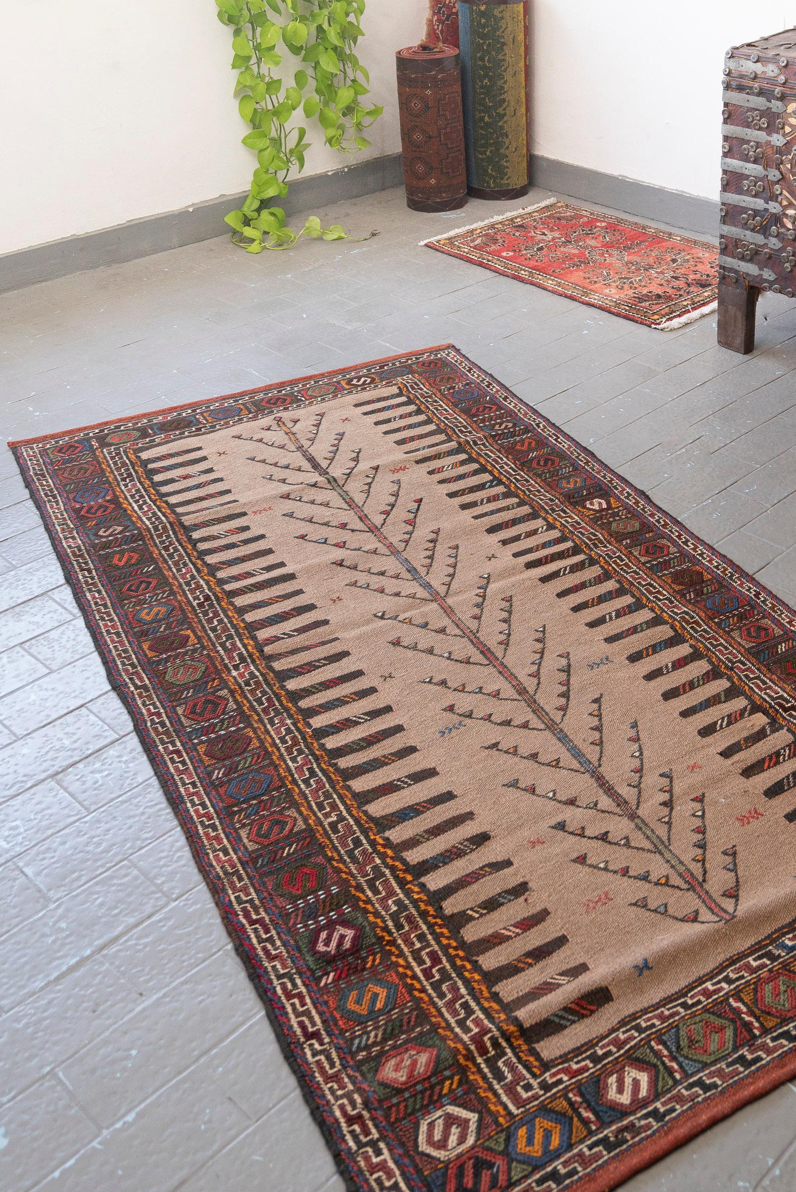 Quchan Fine Kurmanj Sofreh Persian Kilim Runner