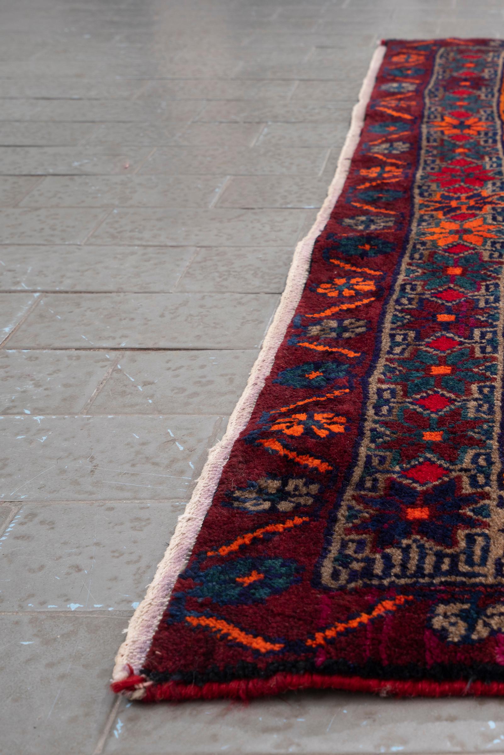 Vintage Nahavand Lachak Toranj Persian Rug