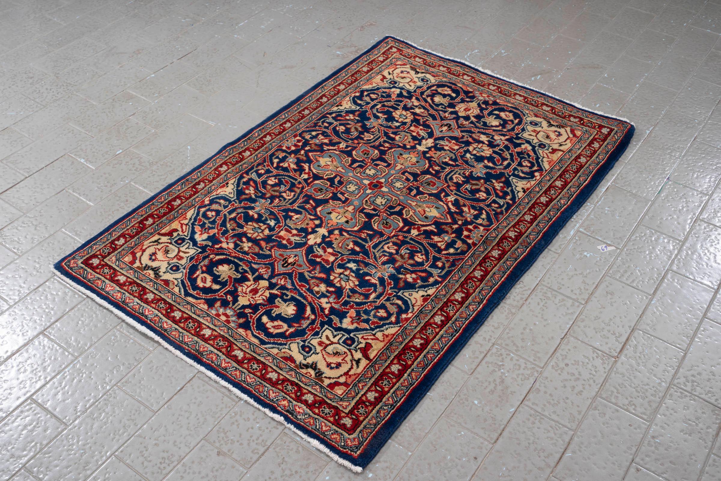 Vintage Sarouk Cross Persian Rug
