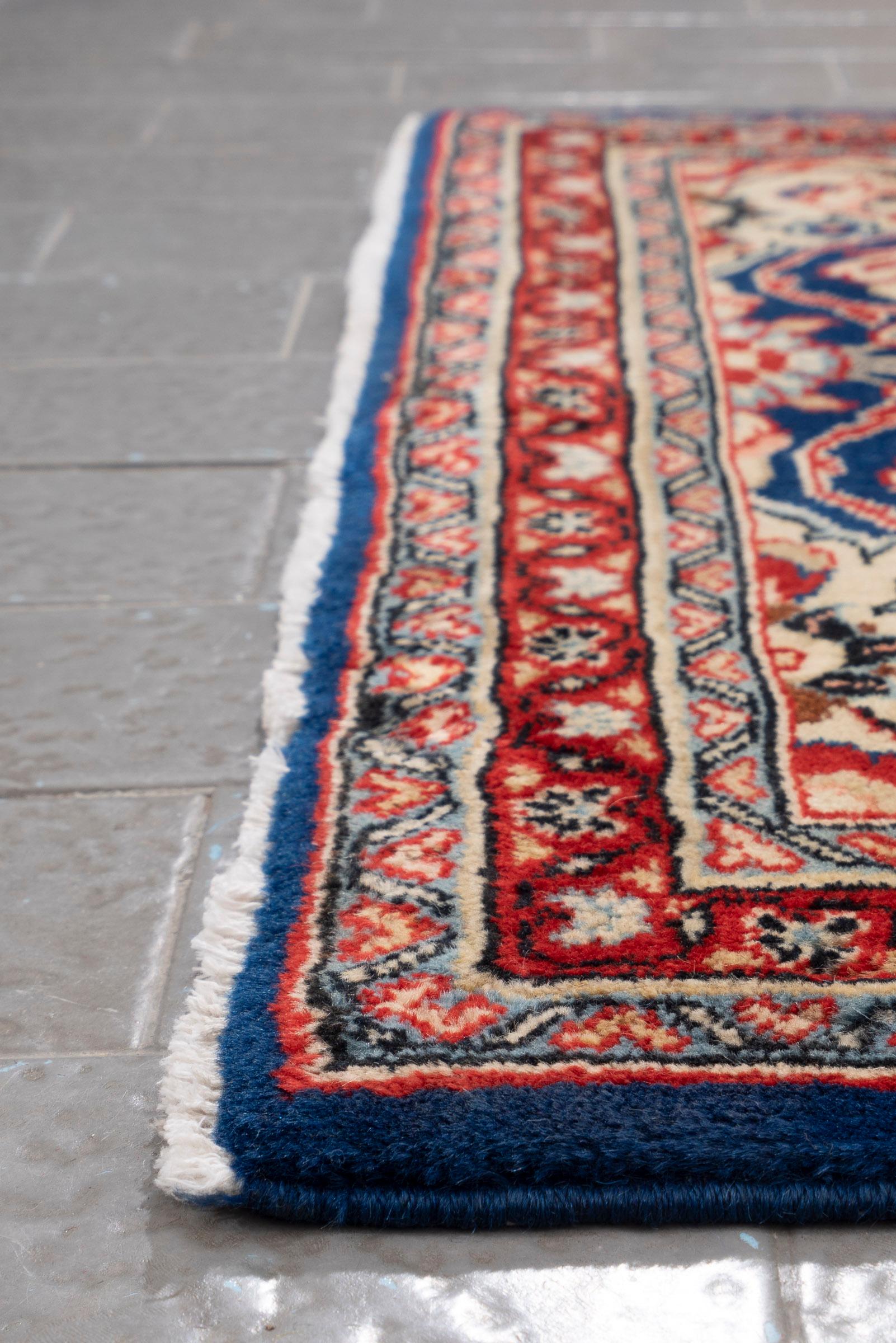 Vintage Sarouk Cross Persian Rug