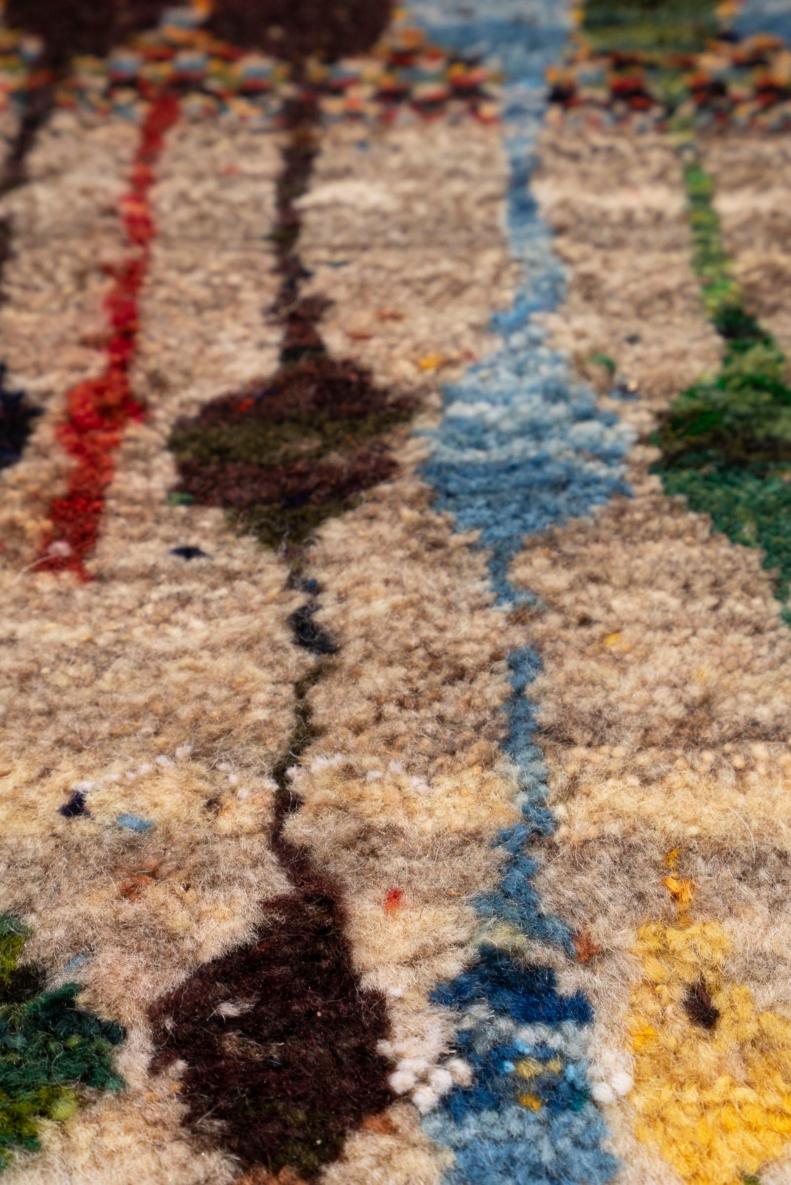 Vintage Qashqai Field Persian Gabbeh Rug