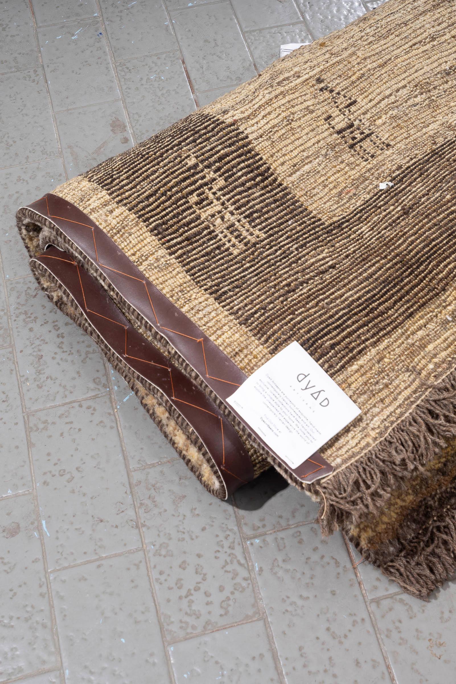 Vintage Qashqai Self dye Lion and the Sun Persian Gabbeh Rug