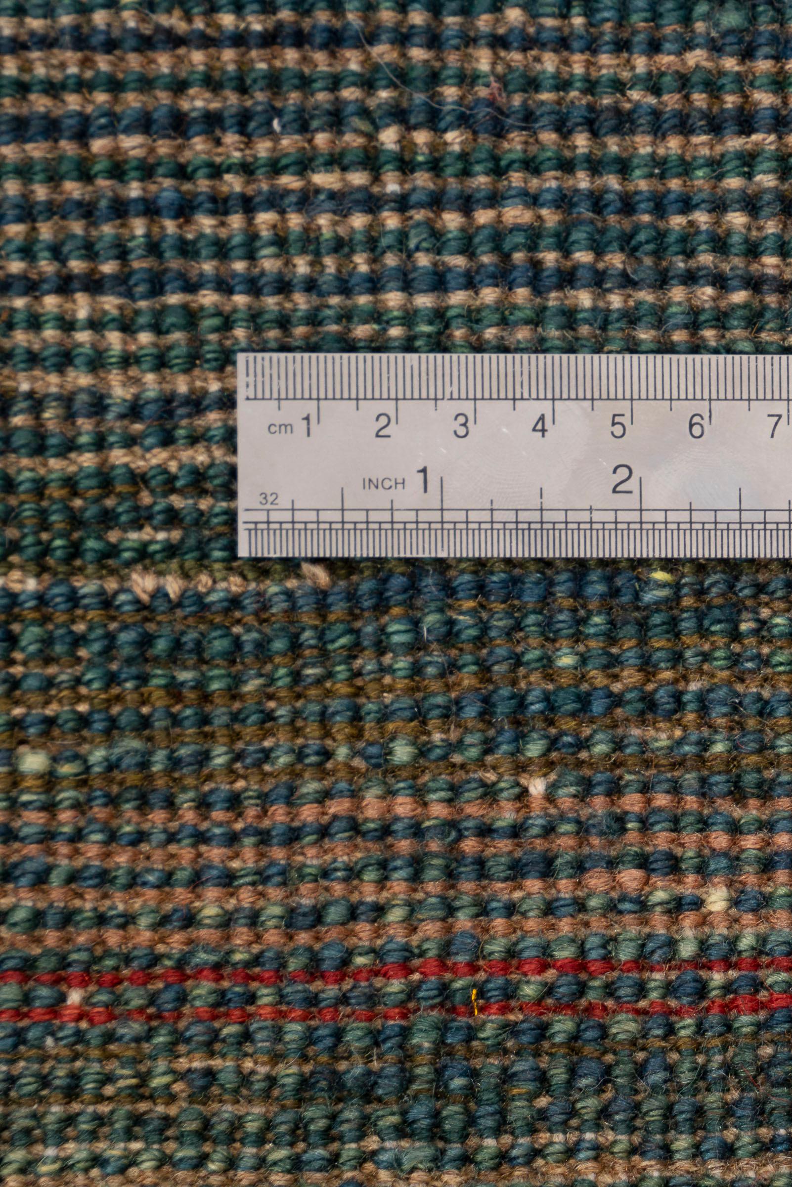 Vintage Qashqai Green fields Persian Gabbeh Rug