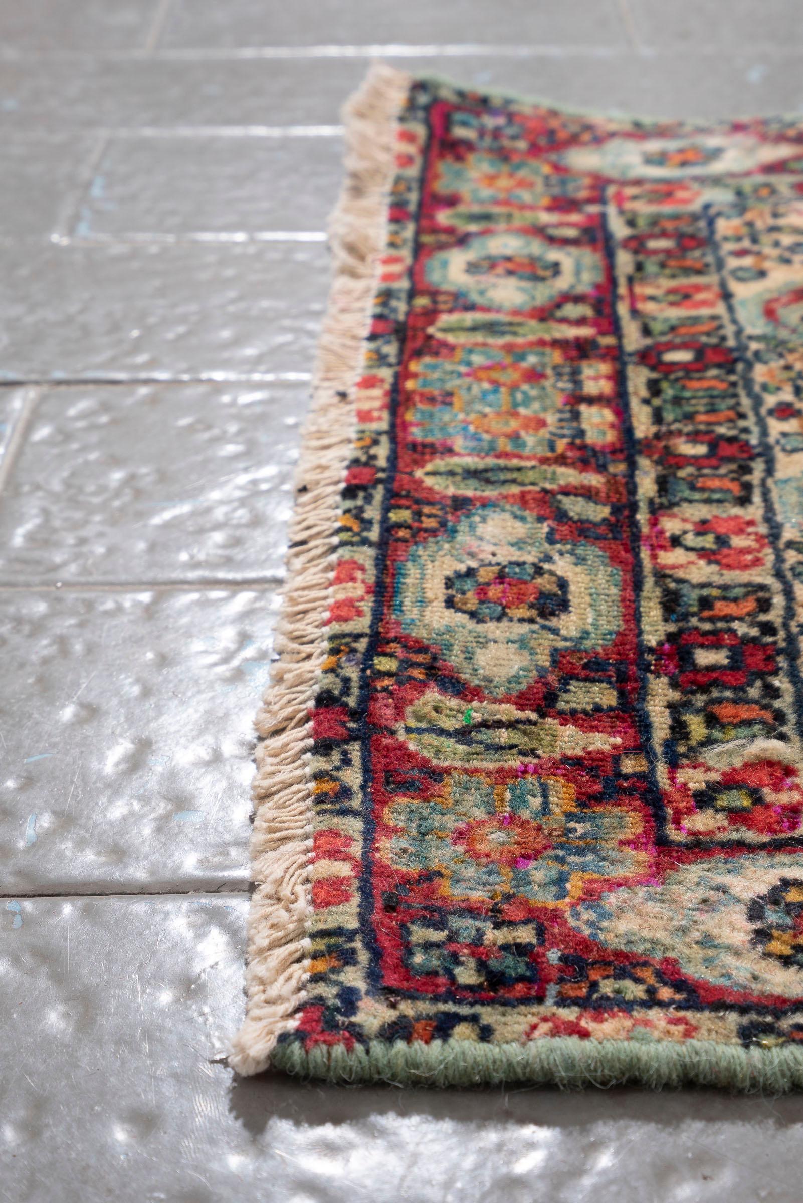 Antique Fine Boteh Aqta Persian Rug