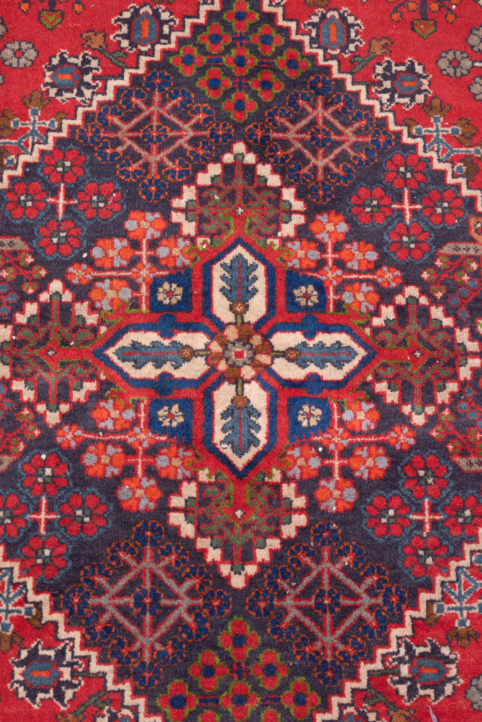 Joshaghan Lattice Garden Persian Rug, Mid 20th Century
