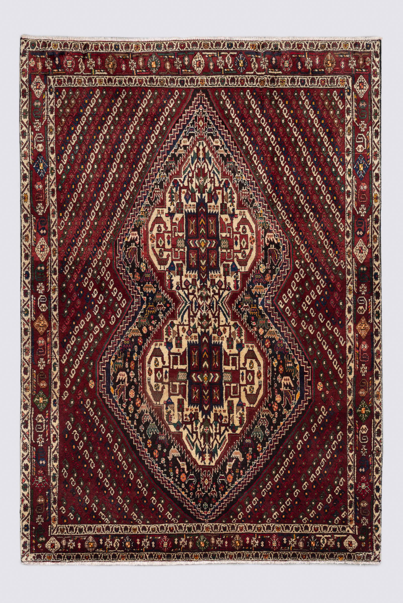 Afshar Shahr e Babak Fine Double Toranj Persian Rug