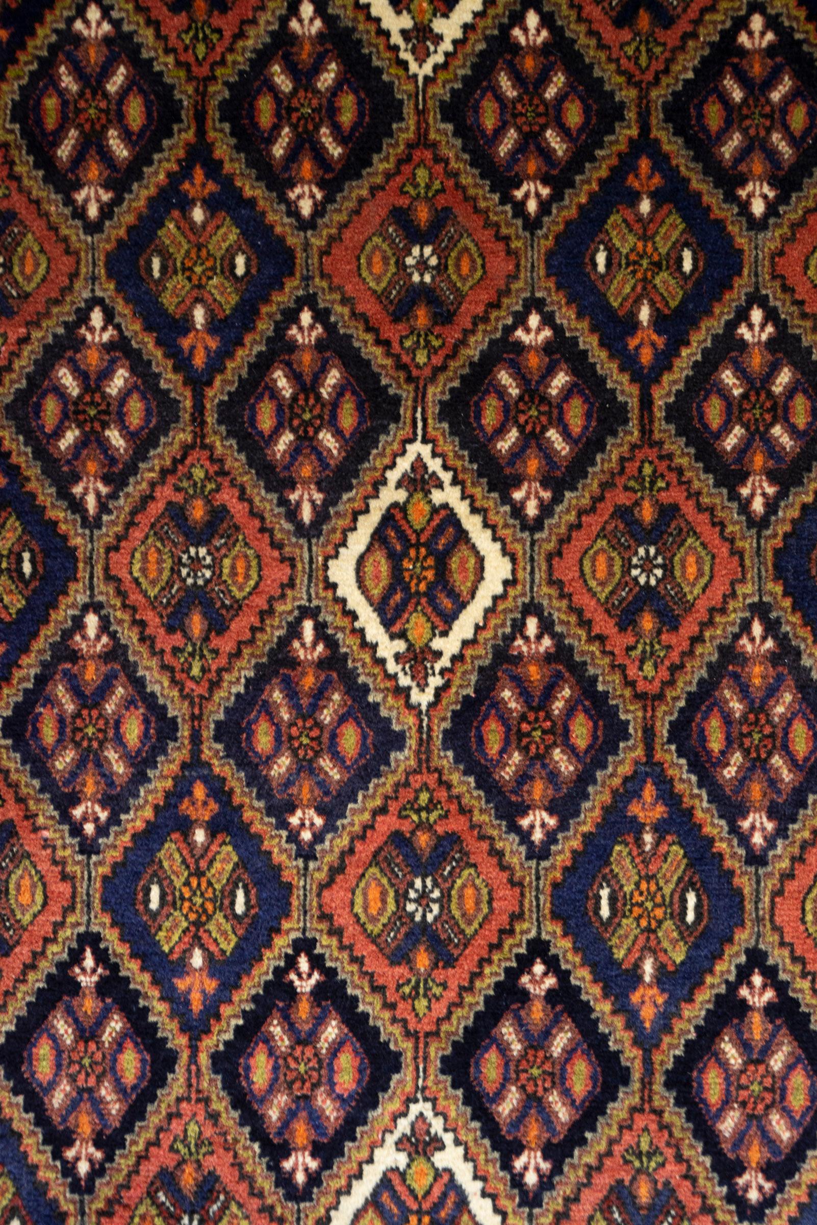 Vintage Afshar Bandi Persian Rug