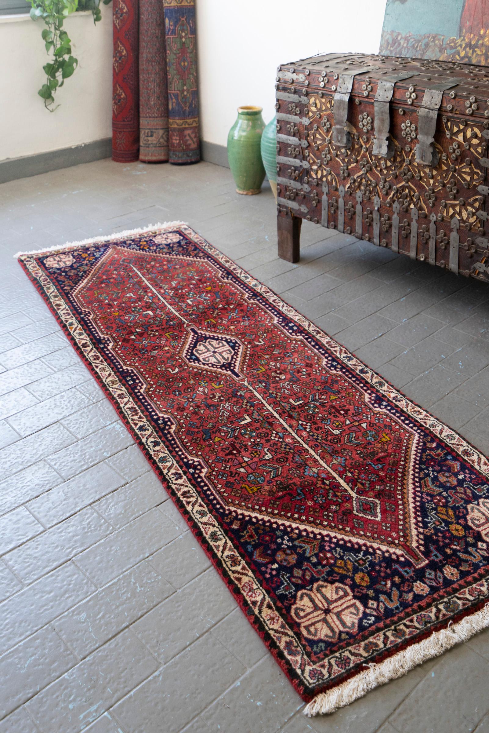 Vintage Abade Single Toranj Persian Runner Rug