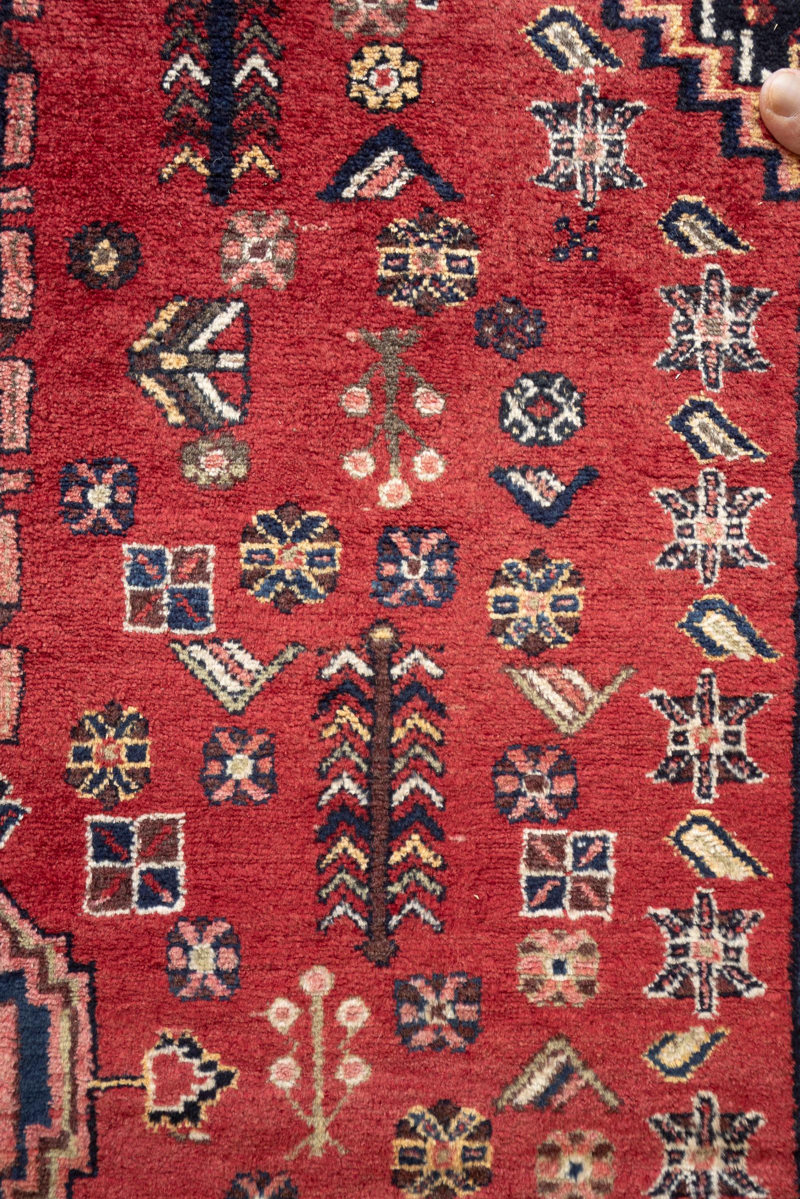 Antique Afshar Shahr e Babak Fine Yek Kale Persian Rug