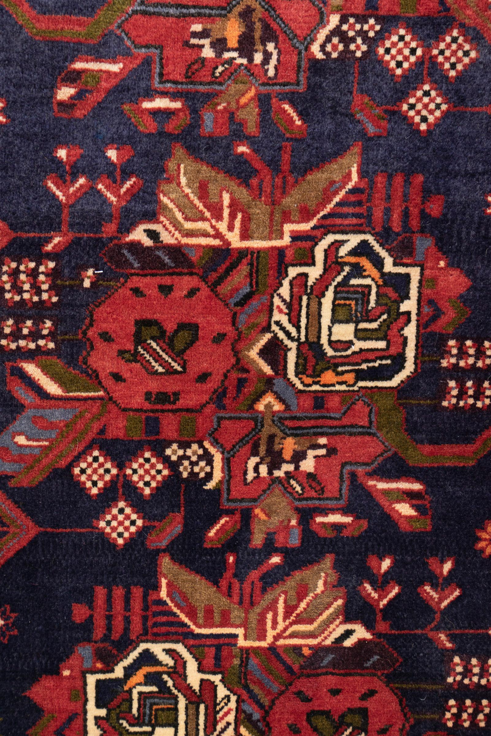 Vintage Afshar Moosa Khani Persian Runner Rug