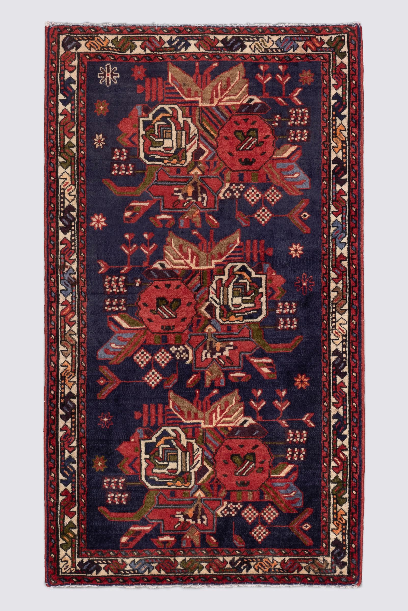 Vintage Afshar Moosa Khani Persian Runner Rug