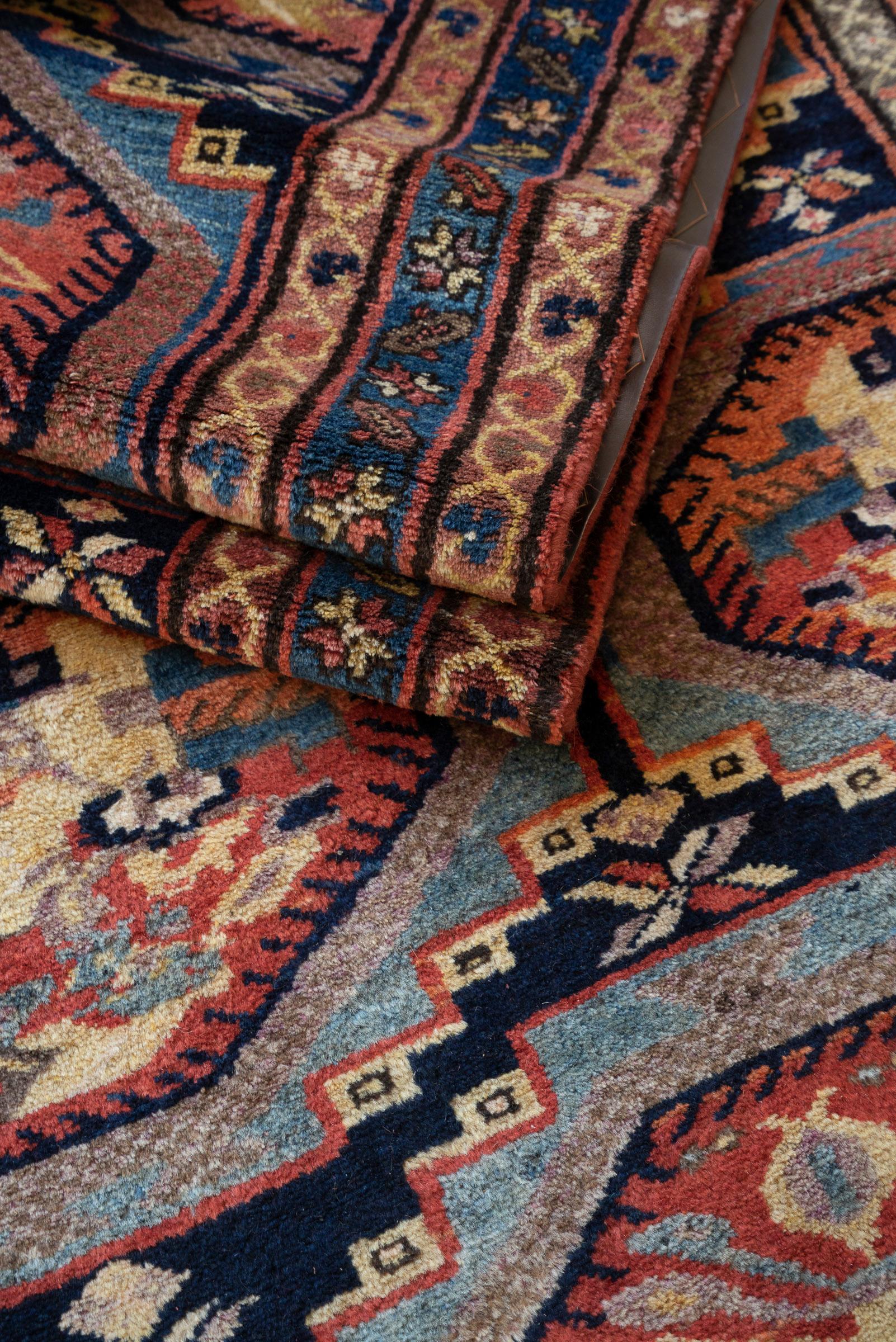 Antique Zanjan GolFarang Persian Runner Rug